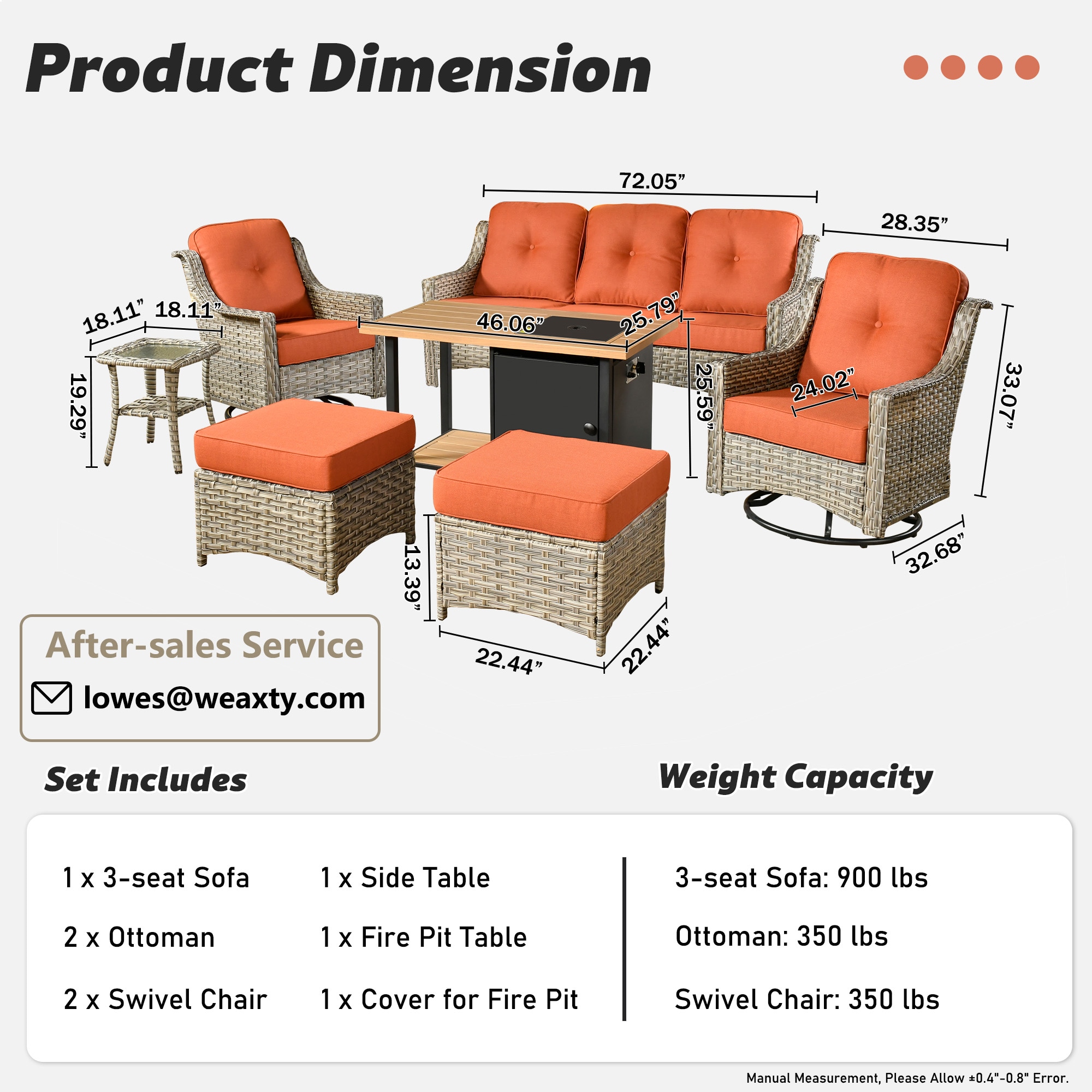 weaxty HMBDFP-YZPAD80C71 Patio-Conversation-Sets - View #7