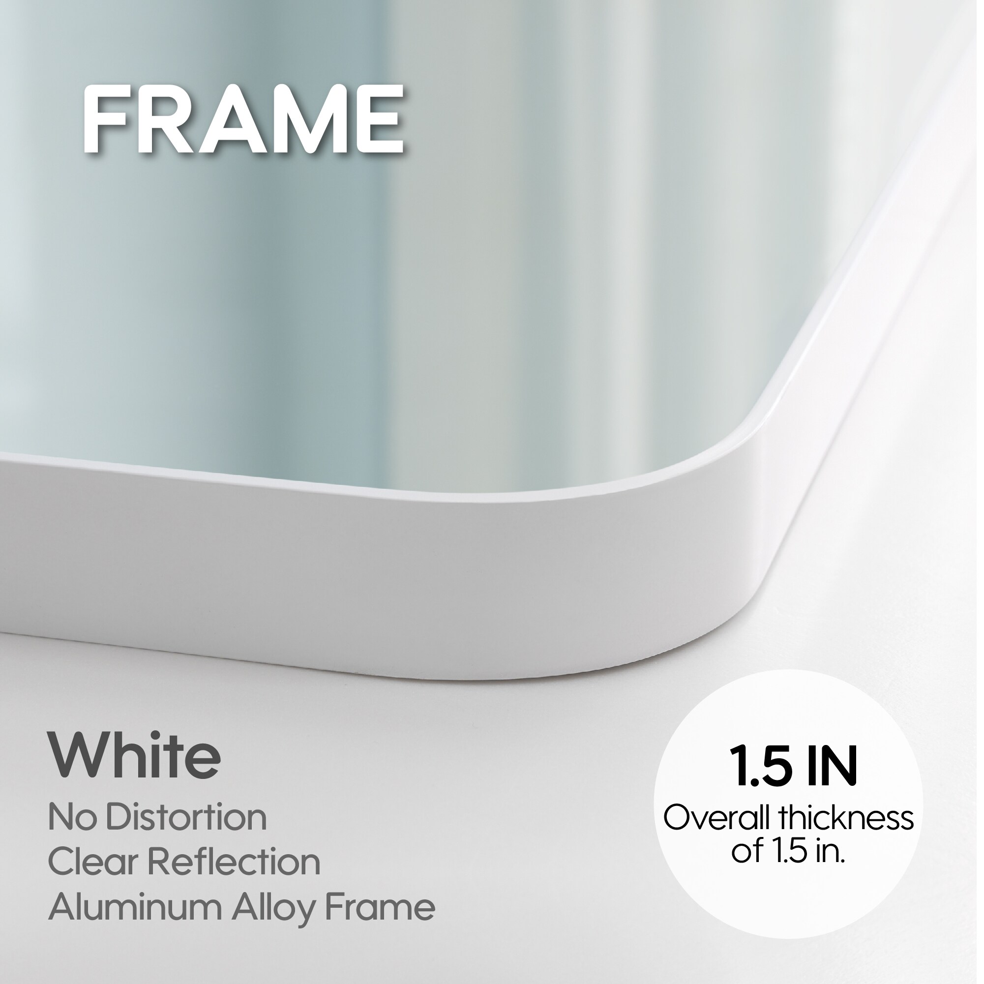 WELLFOR F1MR6028WT Framed-Bath-Mirrors - View #10
