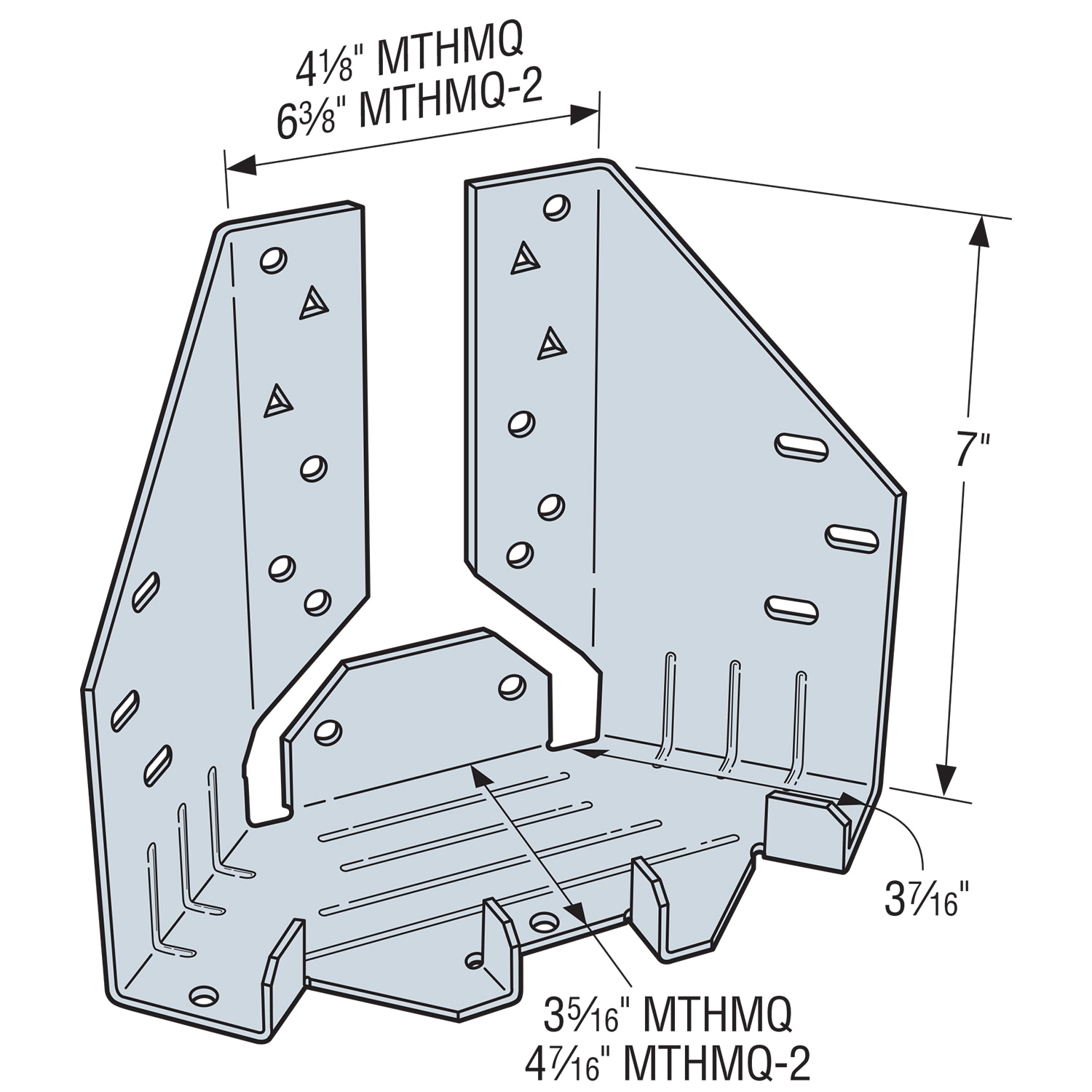 Simpson Strong-Tie MTHMQ-2-SDS3 Joist-Hangers - View #2