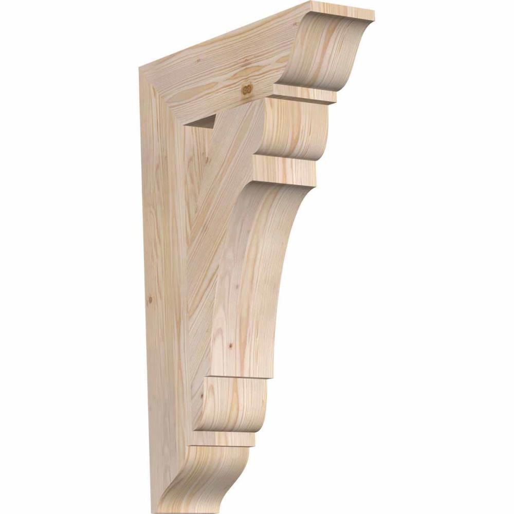 Ekena Millwork BKT06X22X34OLY01SDF Olympic traditional smooth 5-1/2-in x 22-in x 34-in Douglas fir Brown Wood Standard bracket