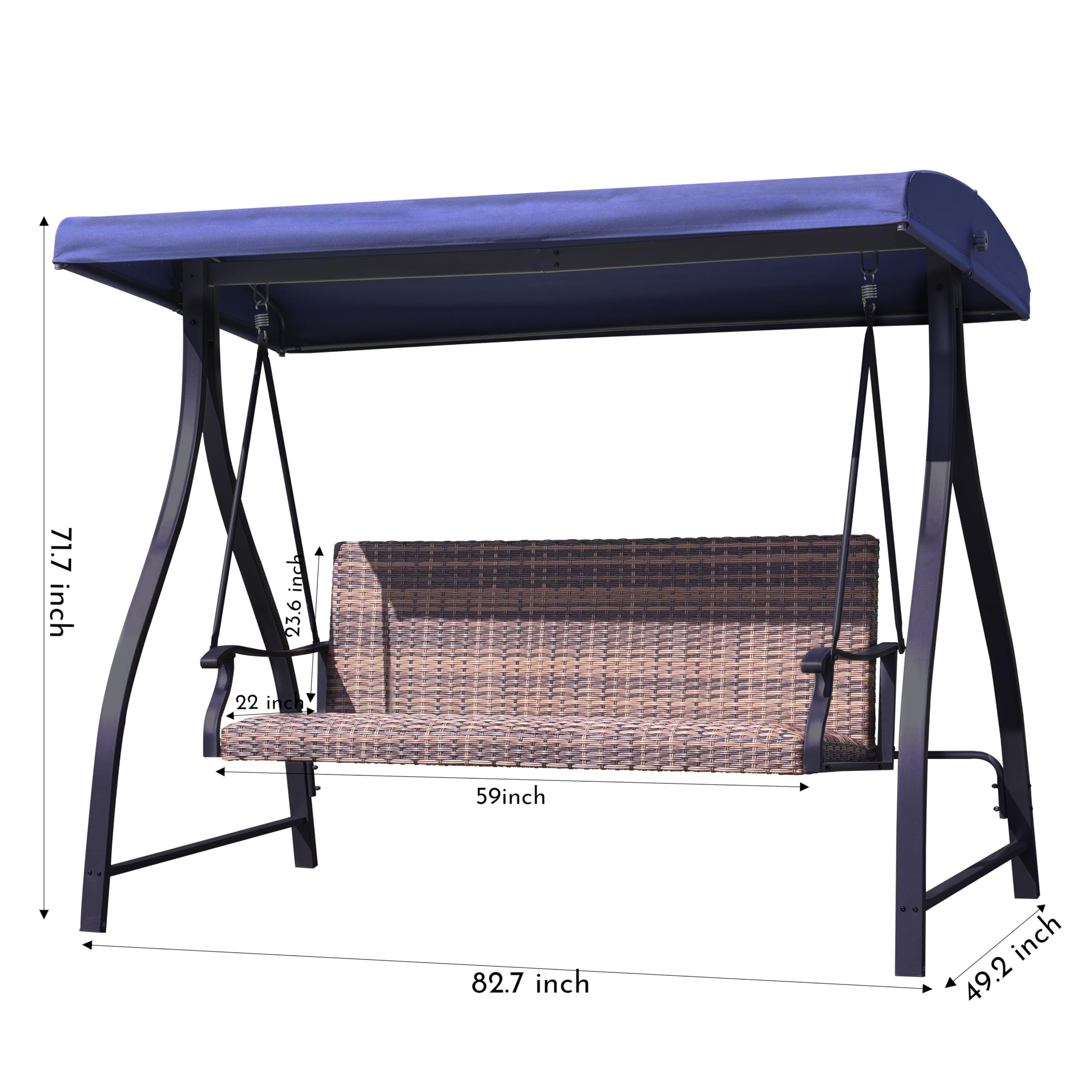 Aoodor A218-PDECK Swing-Gliders - View #2