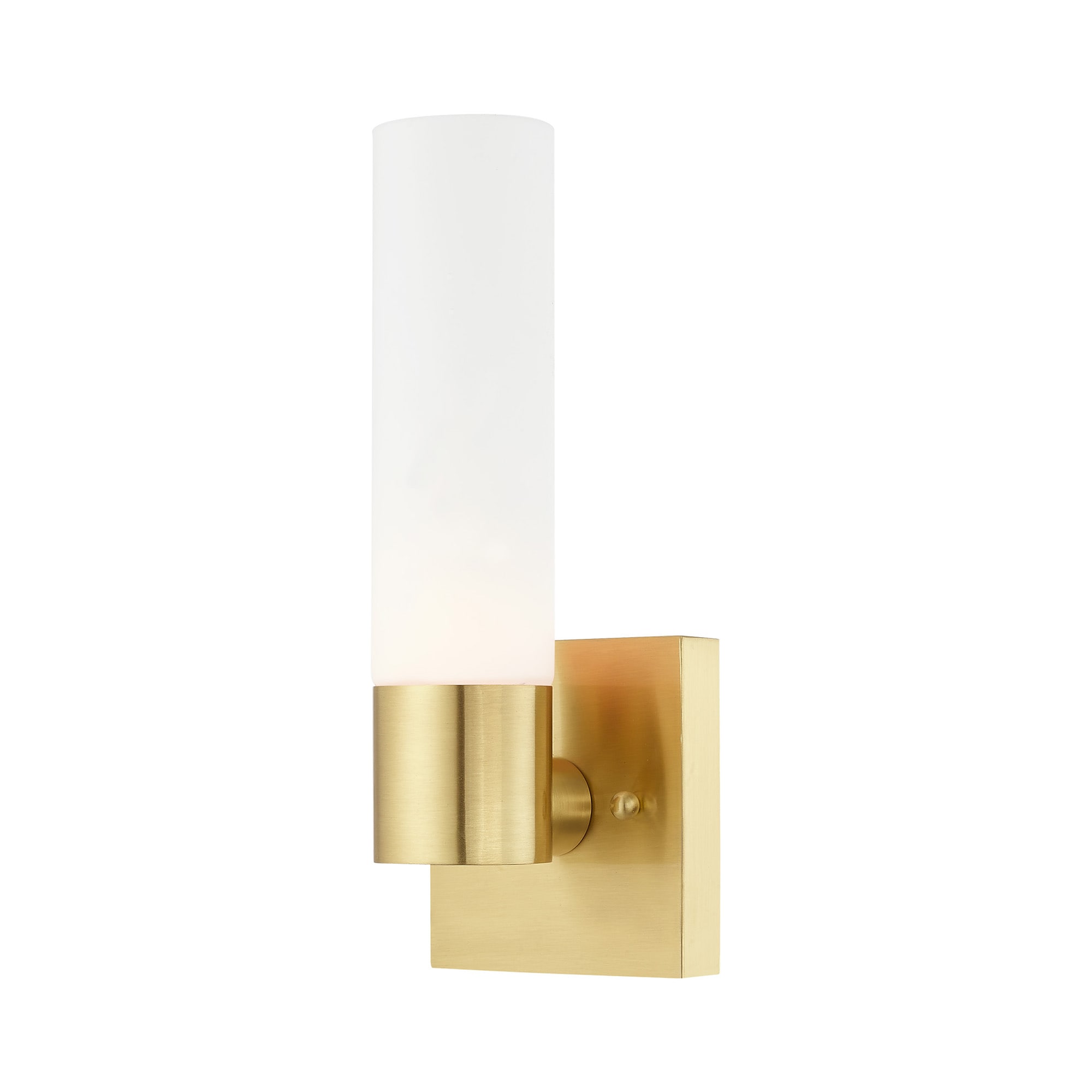 Livex Lighting 10101-12 Aero 4.5-in W 1 -Light Satin Brass Wall Sconce