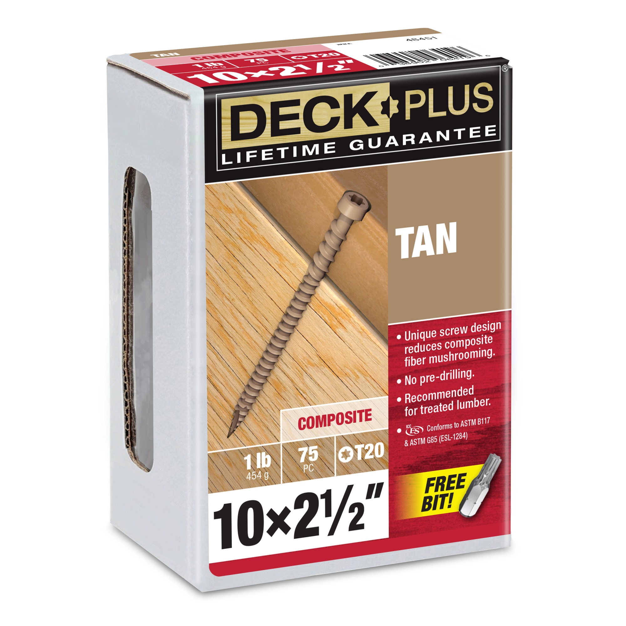 #10 x 2-1/2-in Composite Deck Screws 75 -Per Box