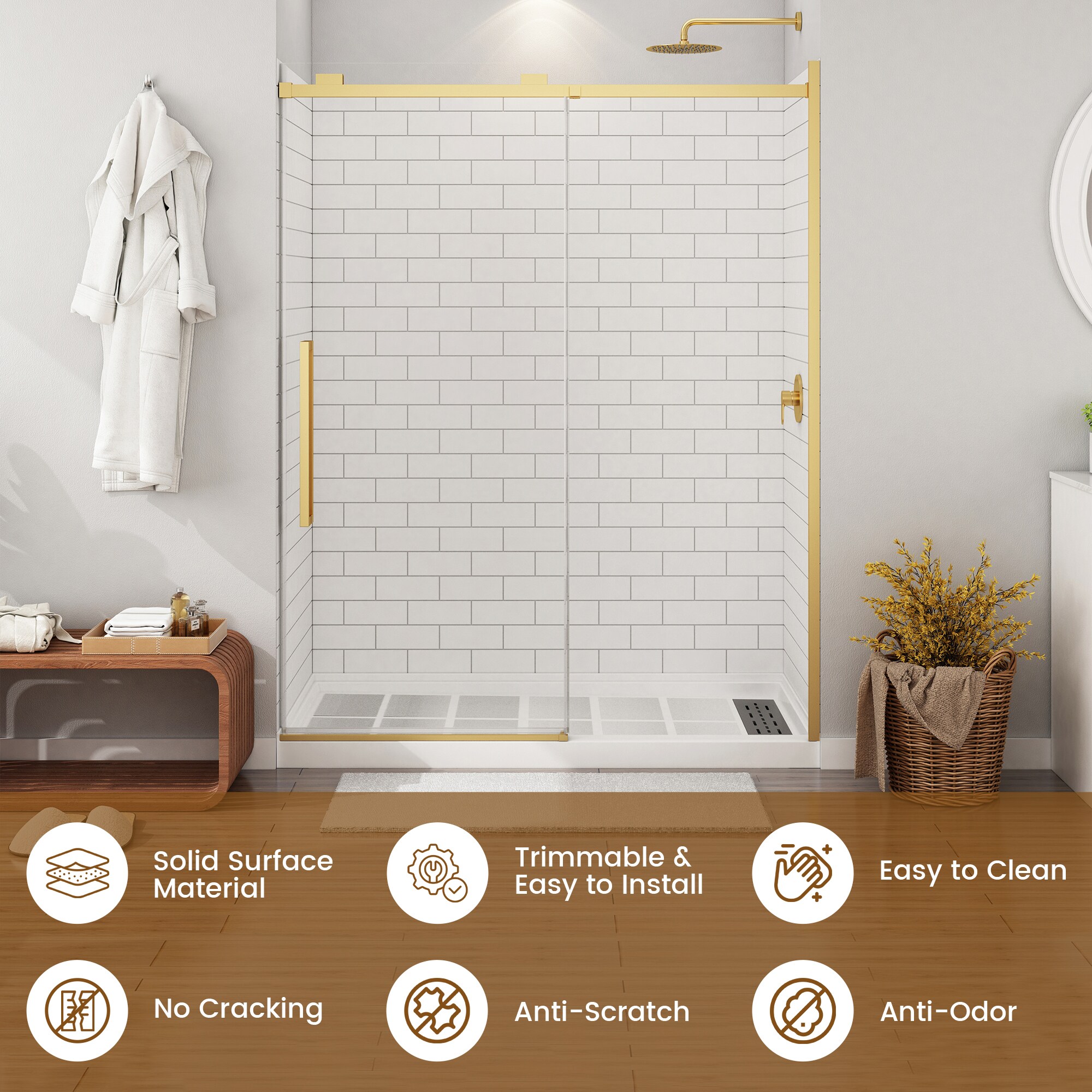 CASAINC CABR1301BG12R15 Alcove-Shower-Kit - View #7