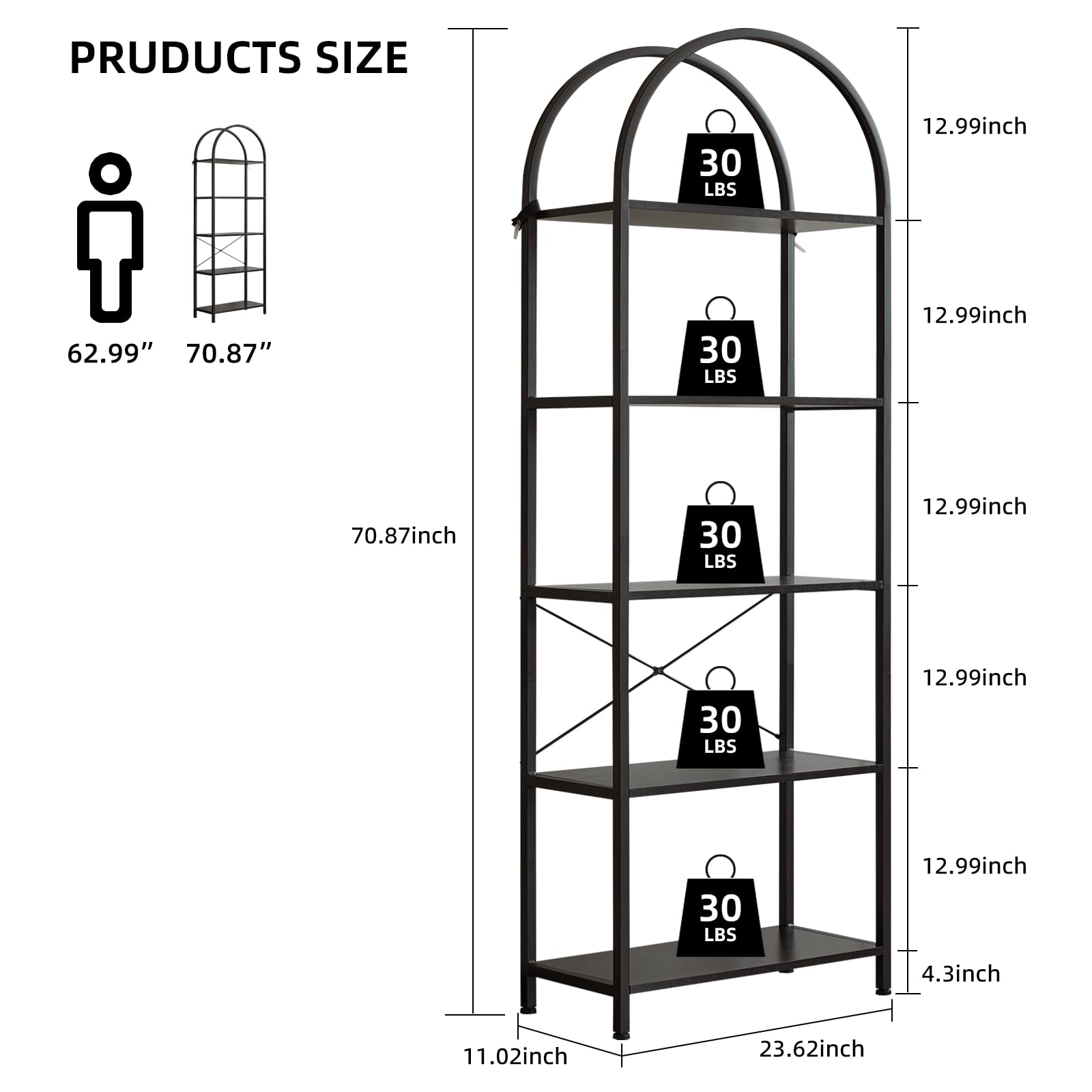 Garvee HHZ-PHK-35B9QS7K bookcases - View #2