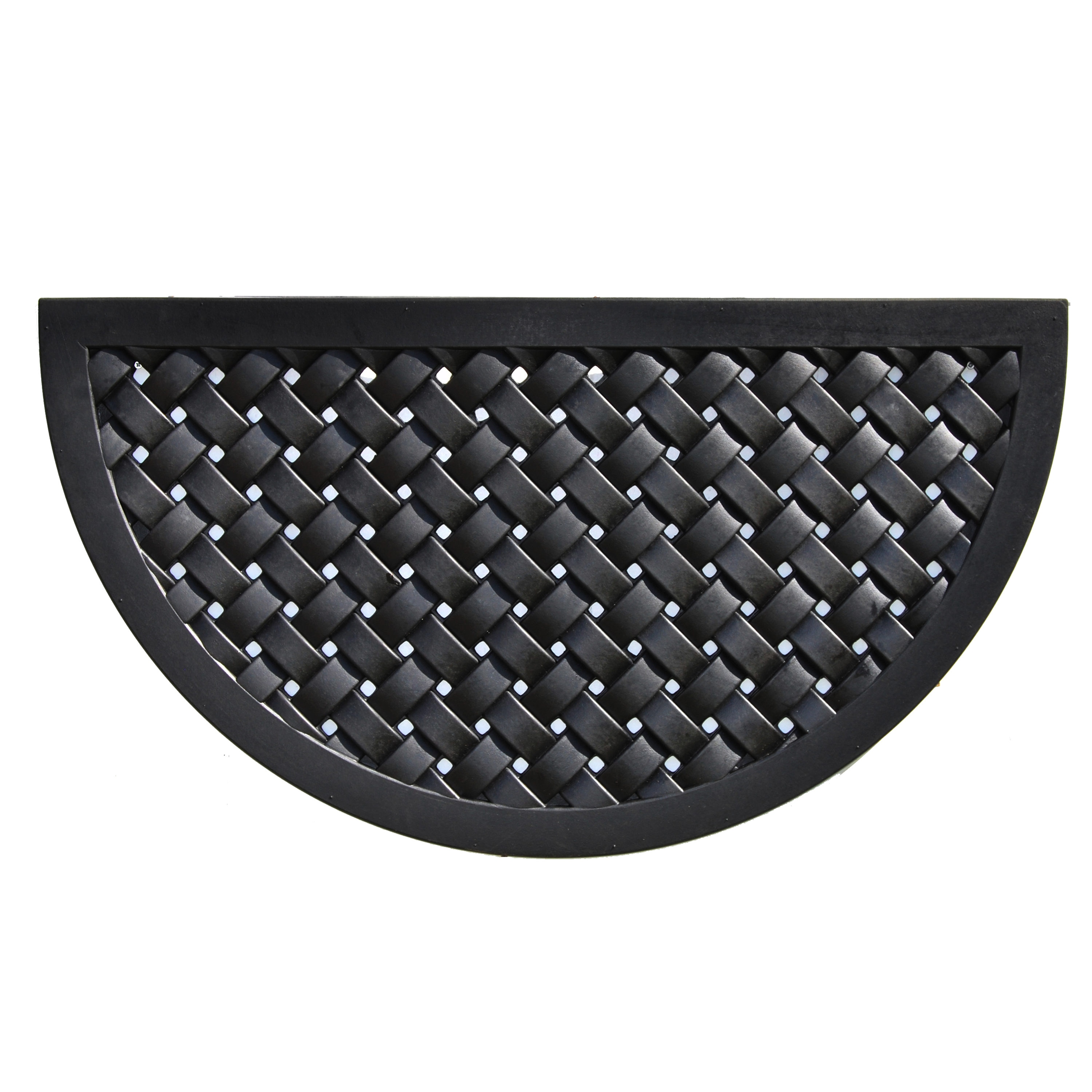 Callowaymills 900072036HC 2-ft x 3-ft Hampton Weave Rubber Half-round Indoor or outdoor Decorative Door mat