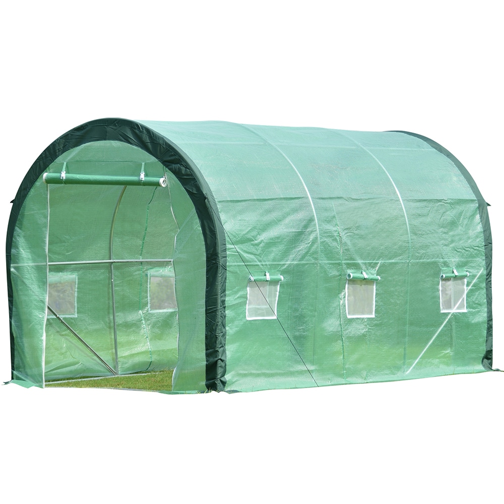 Sunrinx Topline Outdoor Garden Greenhouse with Zipper Openings- -Green ...