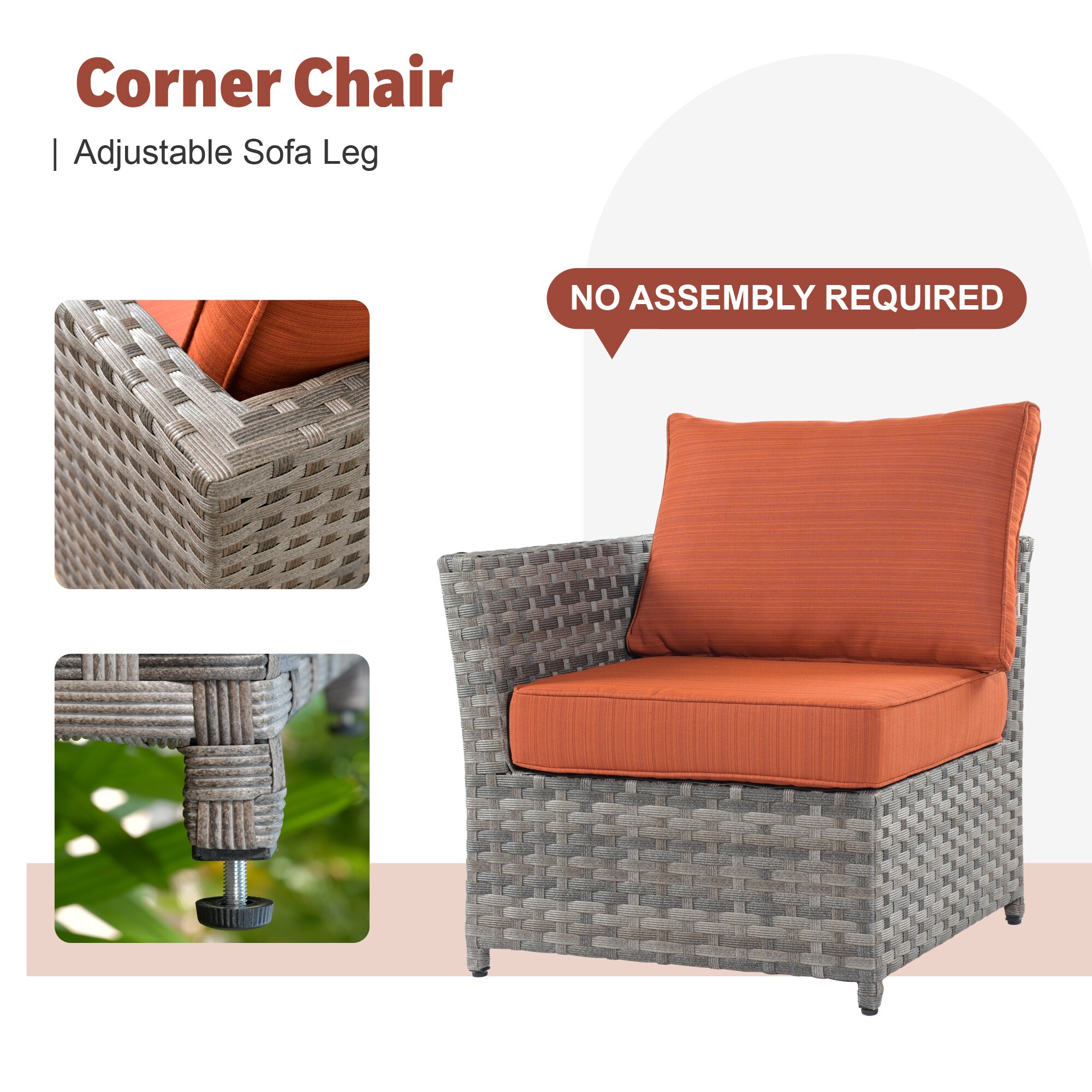 Pouuin SRFPRSA810 Patio-Sofas-Daybeds - View #4
