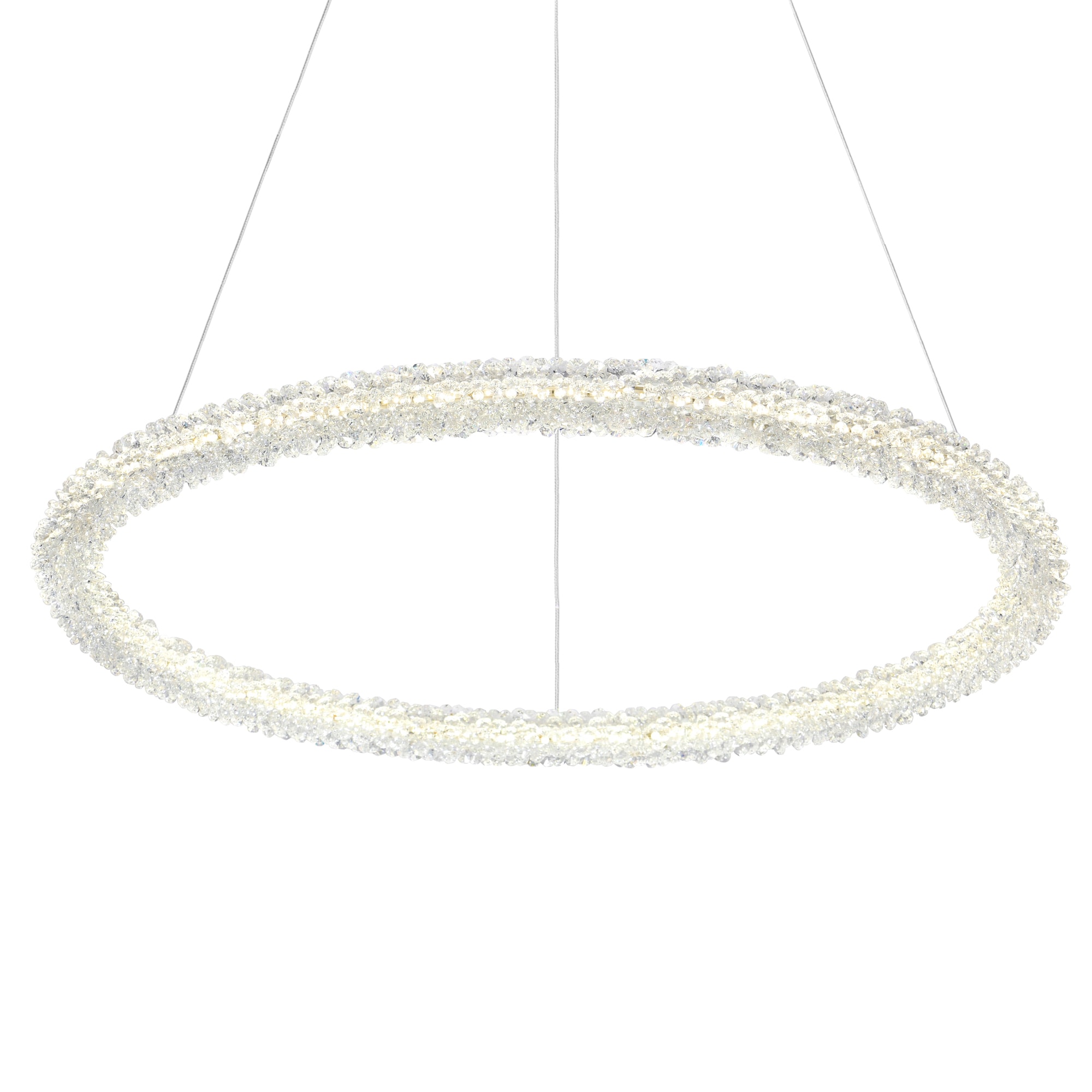 Arielle 32'' Chrome and Crystal Halo LED Chandelier