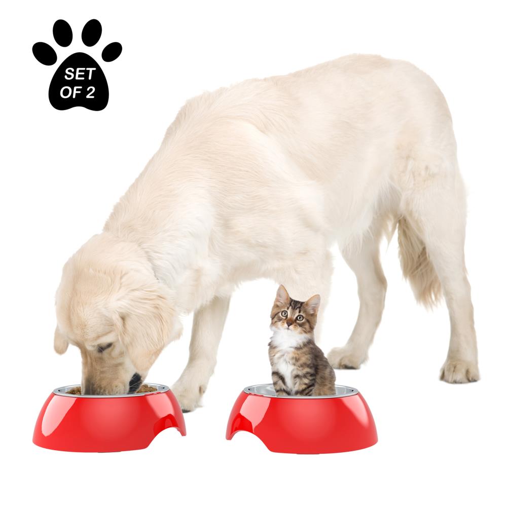 BirdRock Home 8-oz Tpu Dog/Cat Bowl(S) with Stand (2 Bowls) in the