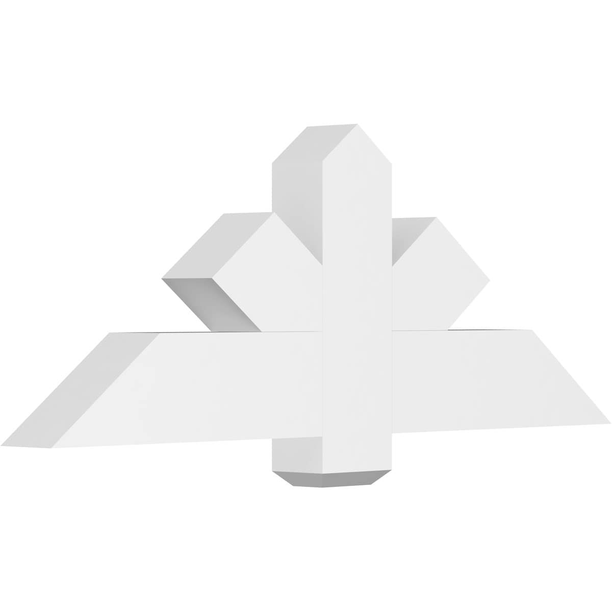 Ekena Millwork GBP048X18X0406KEN00 Kennewick White PVC Gable bracket