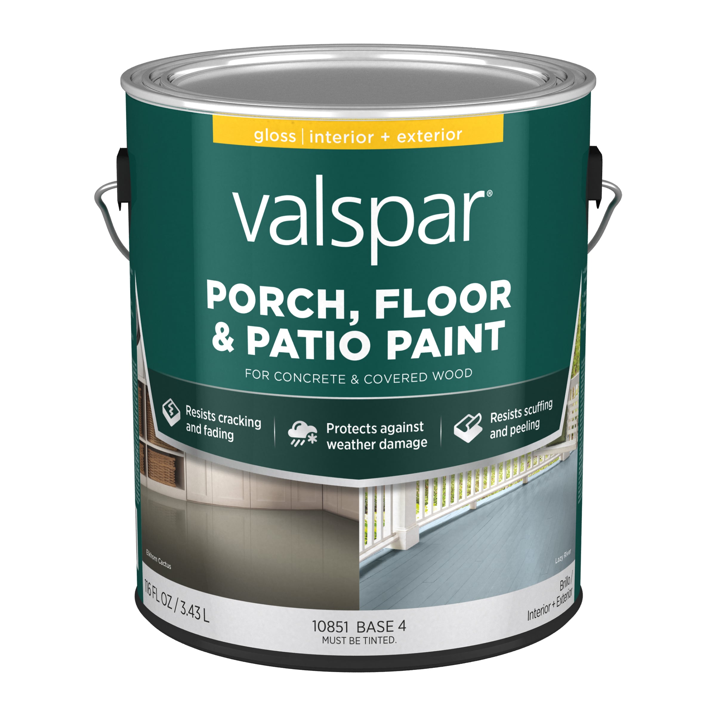 Valspar 009.0010851.007 Base 4 Tintable Gloss Interior/Exterior Porch and Floor paint ( 1-gallon )