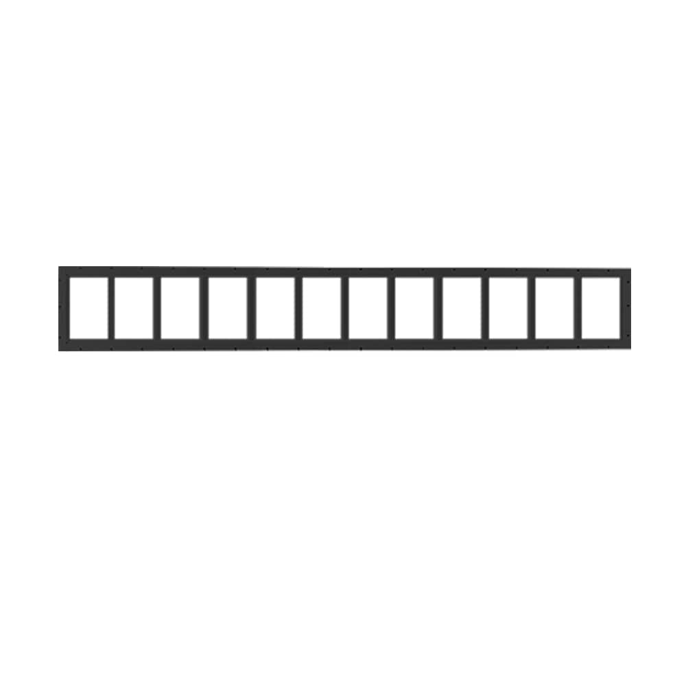Shed Windows and More 1072BLKF Fixed Transom 10 in x 72 in Black Aluminum Window (Flush Mount) Fixed Window Tempered Glass