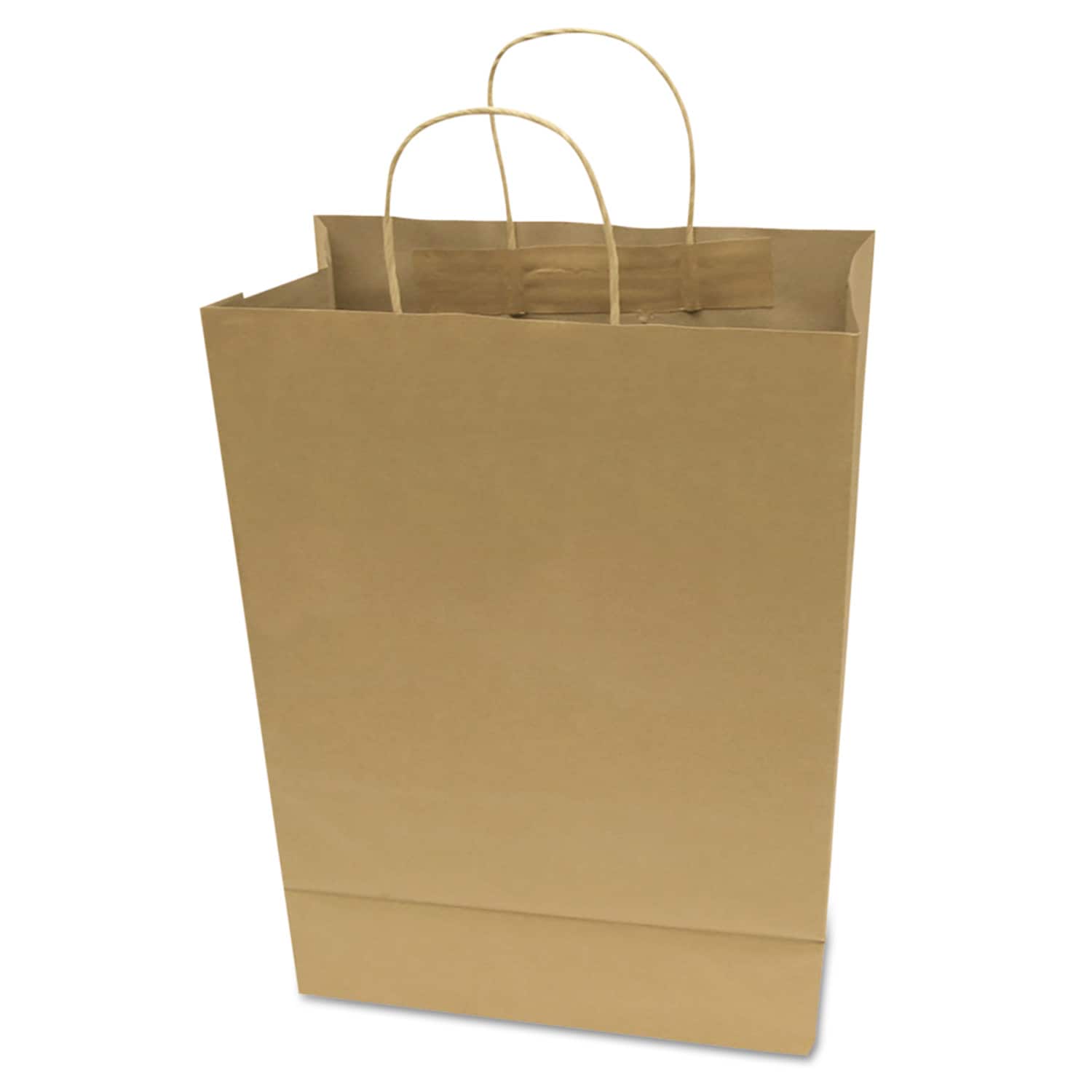 Cosco Premium Shopping Bag, 10-in x 13-in, Brown Kraft, 50/Box in