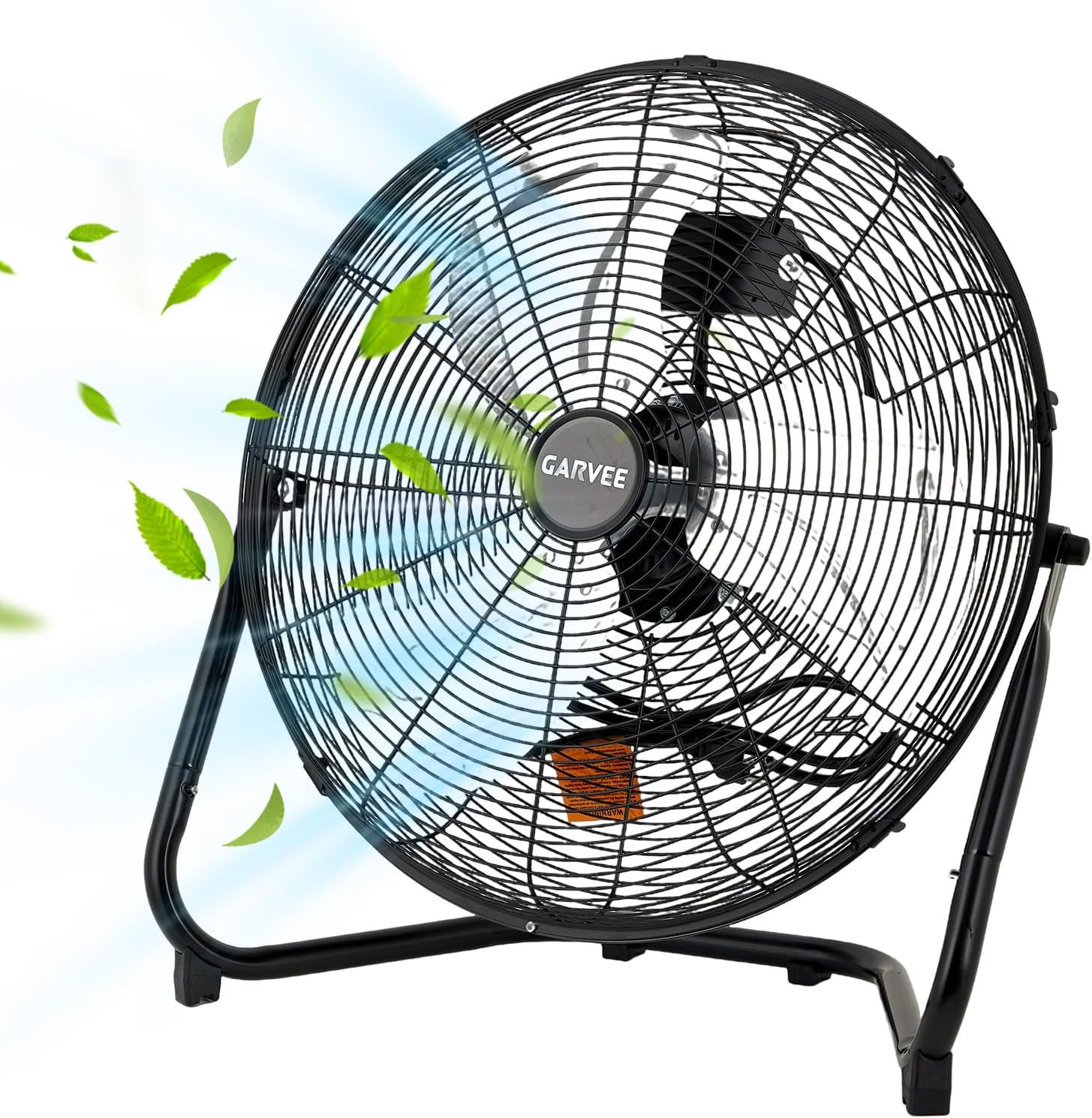 Garvee 20 Inch Floor Fan 3 Speeds 4800 CFM High Velocity Heavy Duty Industrial Fan 360degrees Adjustable Tilt and Carry Handle 27ft s Airflow Metal Fan Cooling for Industrial Commercial Garage and Home