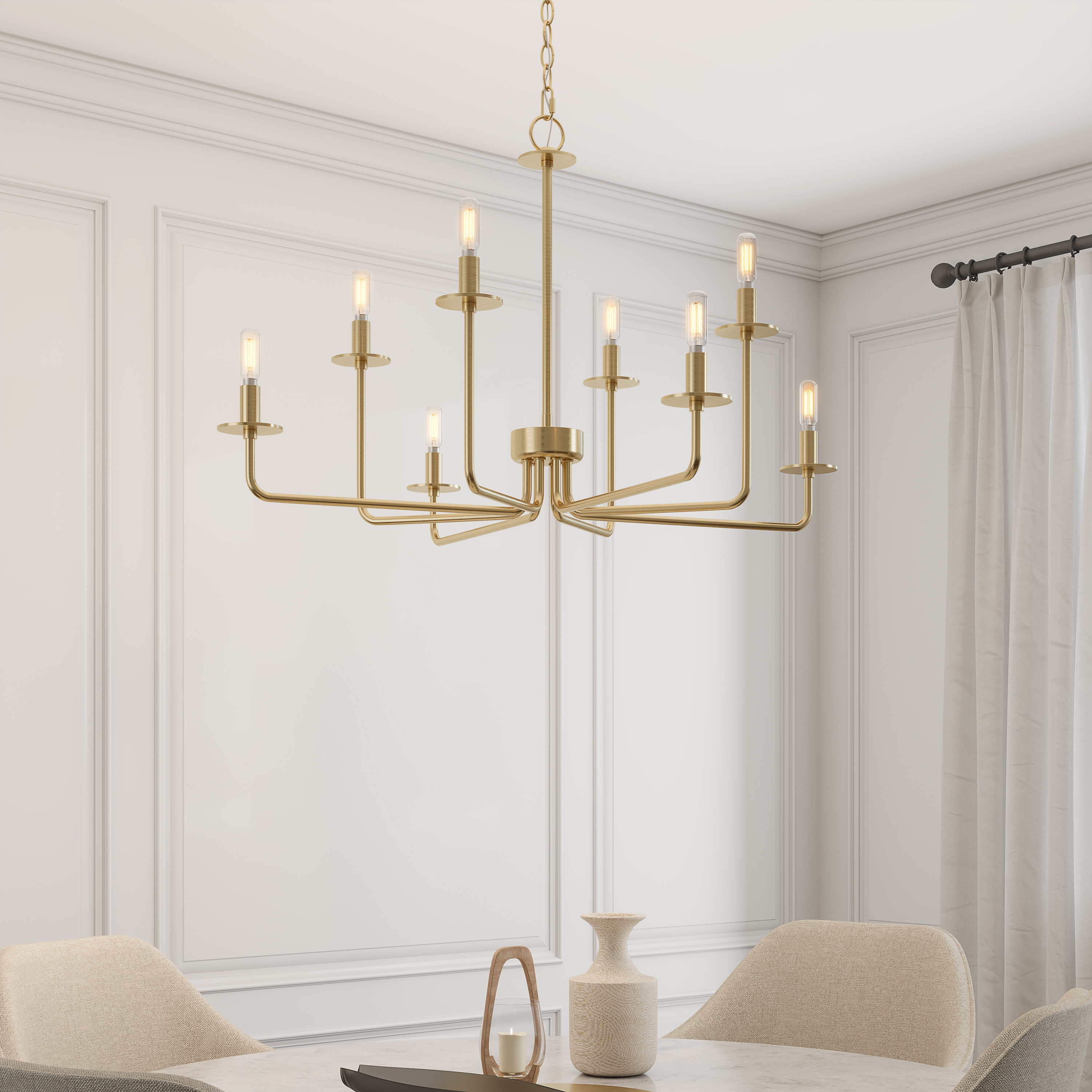 Millennium Lighting Marceline 8 -Light Brushed Gold Metal Chandelier