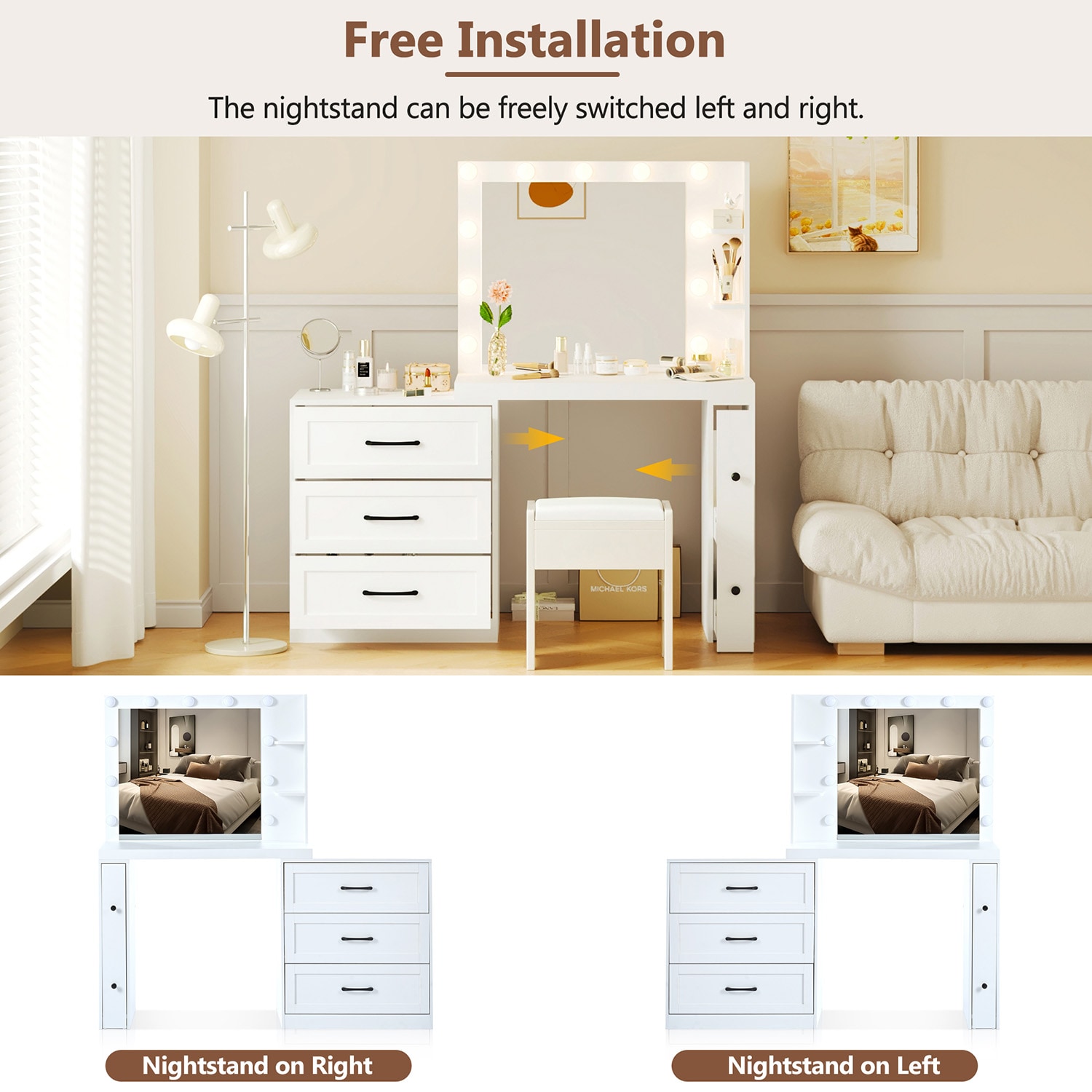 GZMR GZ-80962AAM Bedroom-Vanities - View #7