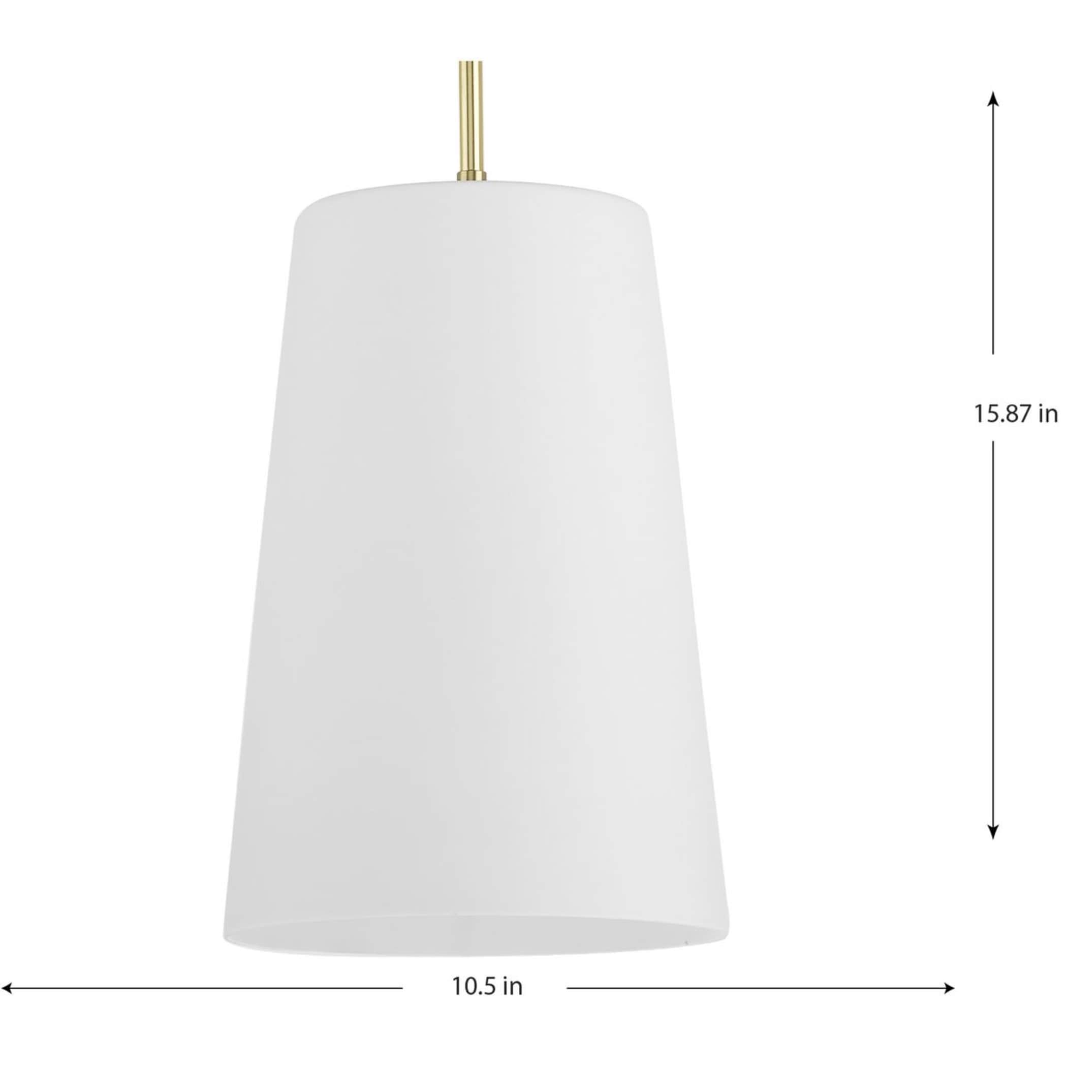 Clarion Satin Brass and Glass Pendant Light