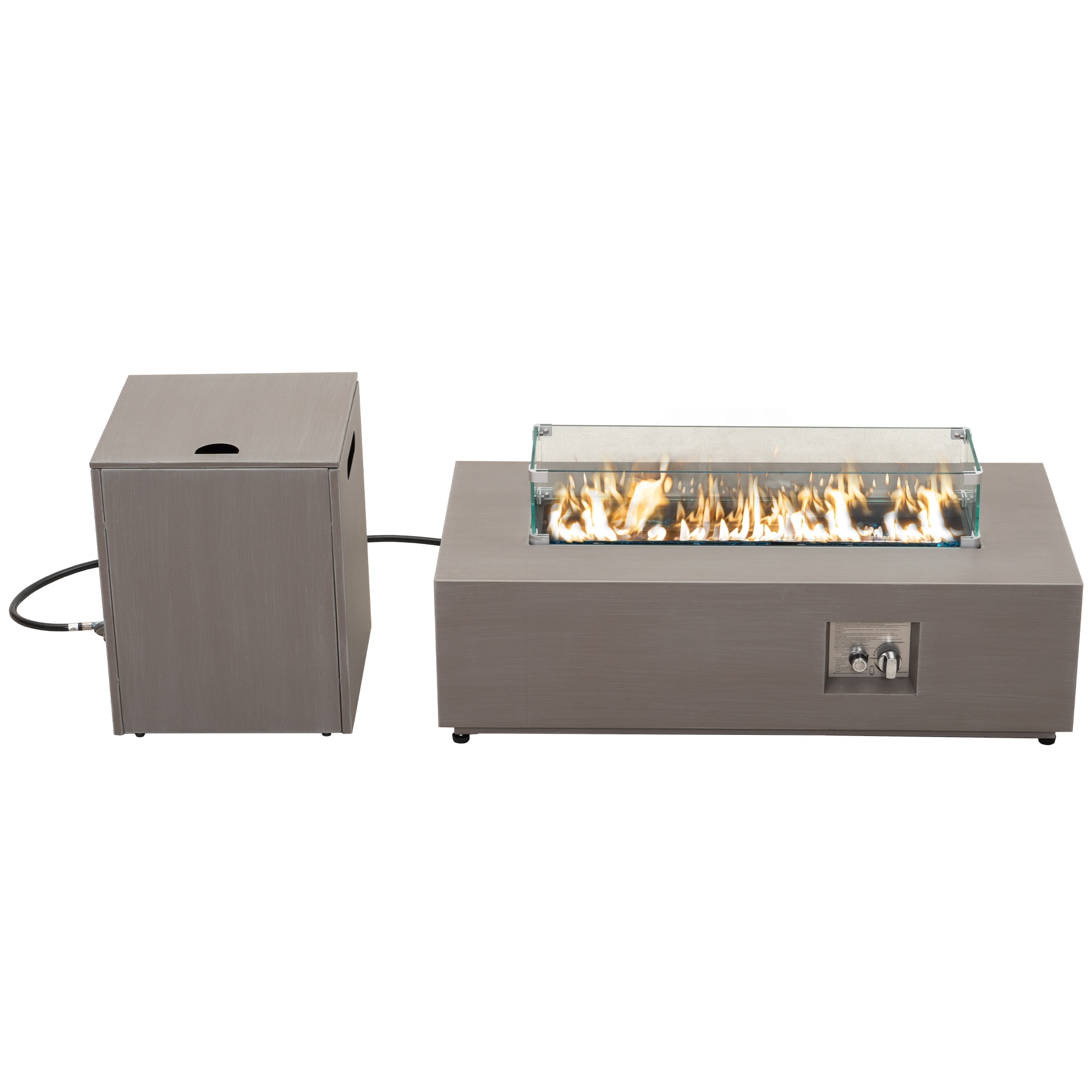 Werph GF4202K 42-in W 50000 Maximum BTUs Steel Rectangle Liquid propane Fire pit table