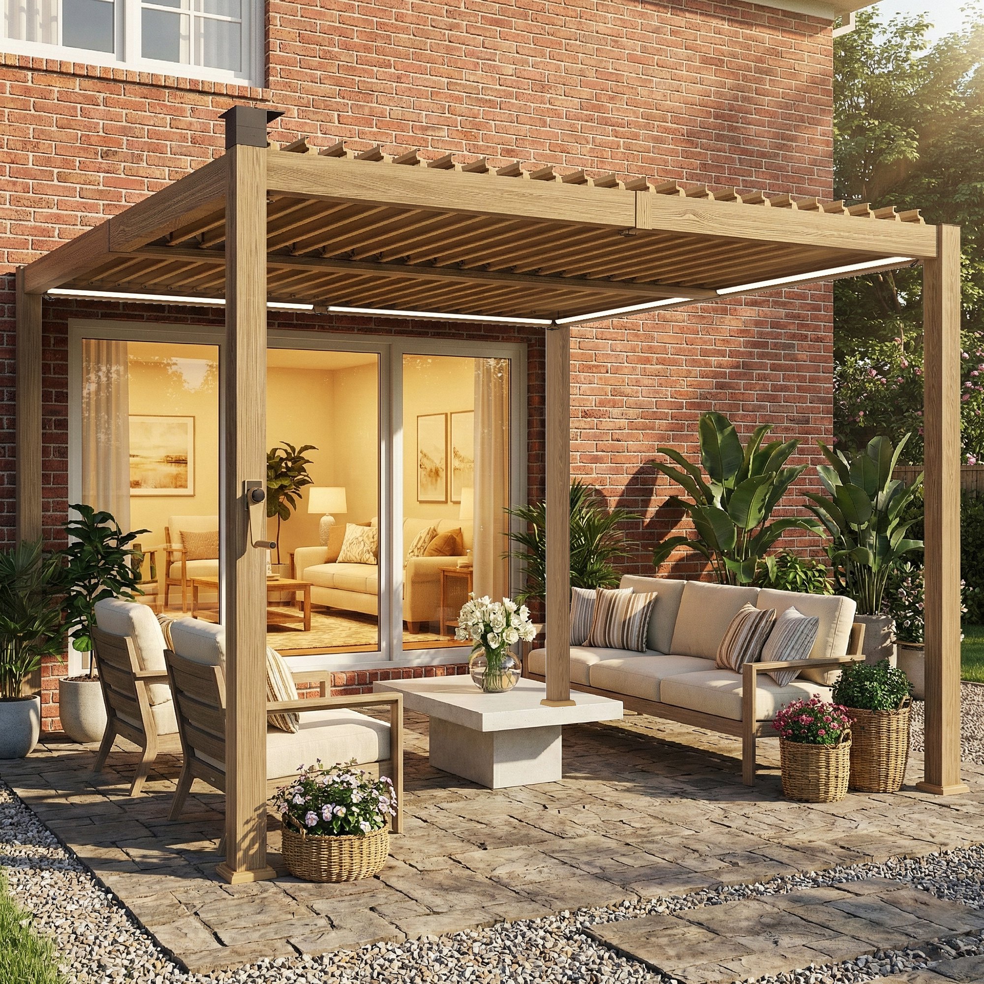 Outsunny 84C-823V00BN Wood-Resin-Gazebos - View #9