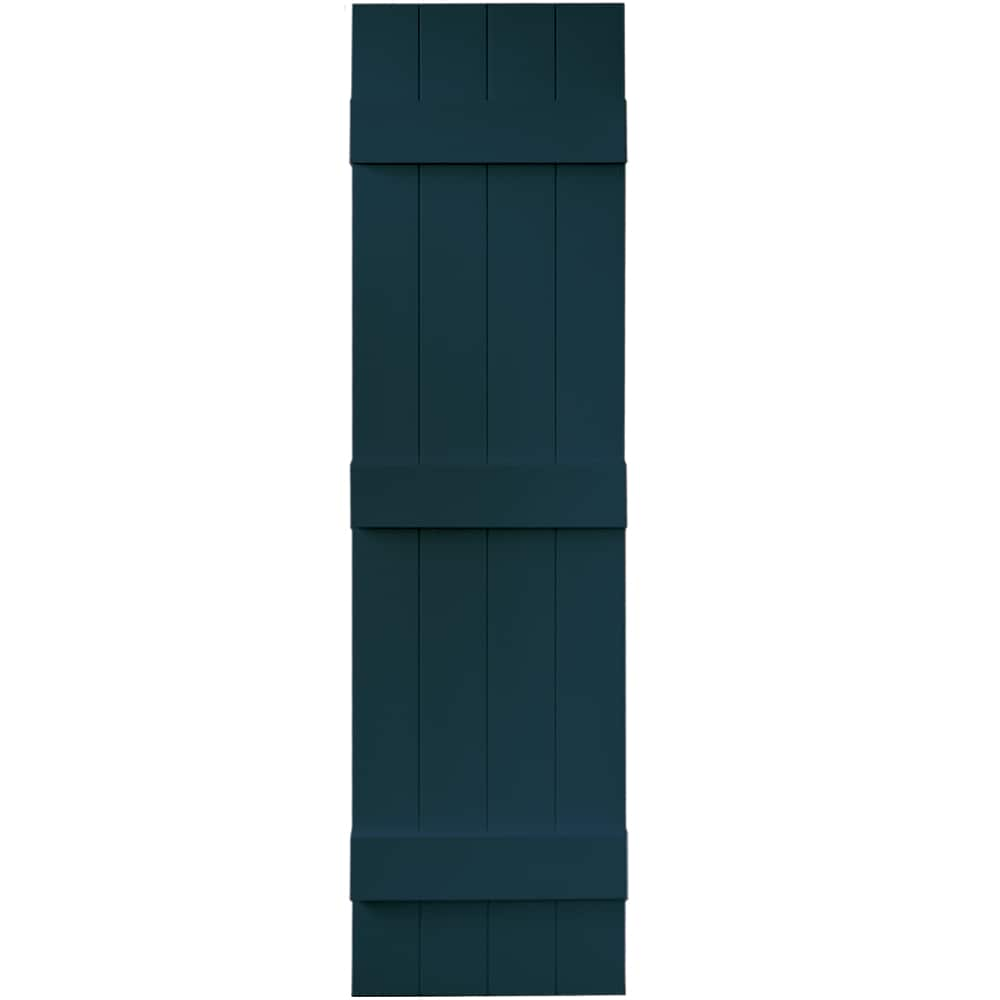 Vantage 13.875-in W x 54.875-in H Indigo Blue Exterior Shutters in the ...