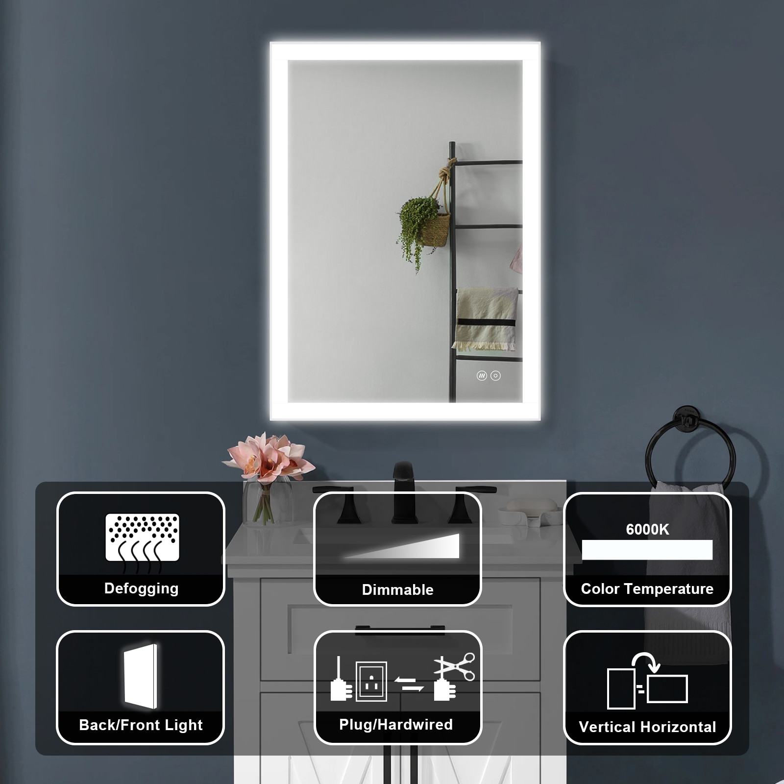 Forclover ASA-H84505 Framed-Bath-Mirrors - View #3