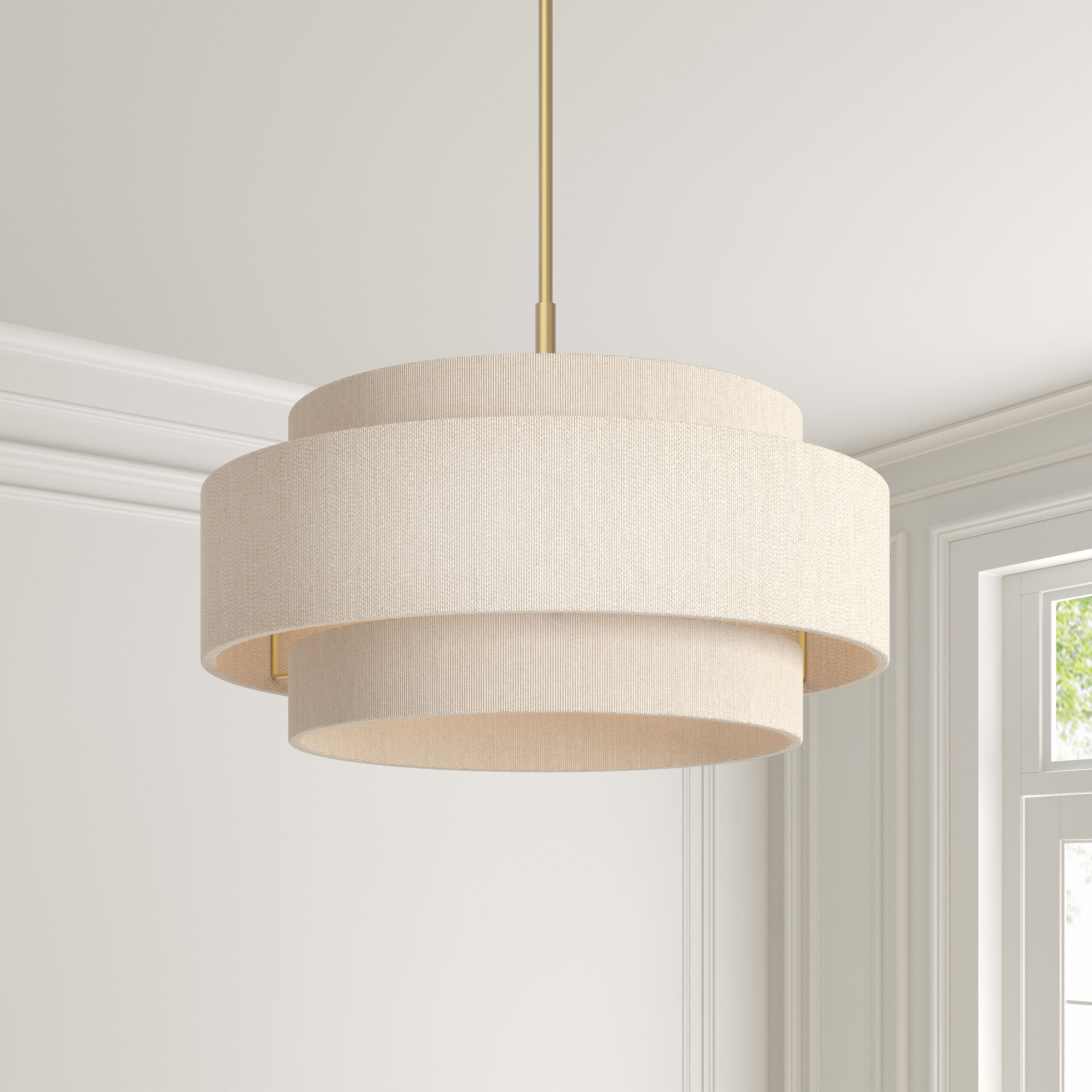 Millennium Lighting Helbert 5 -Light Vintage Brass Transitional Dome Large Hanging Pendant Light