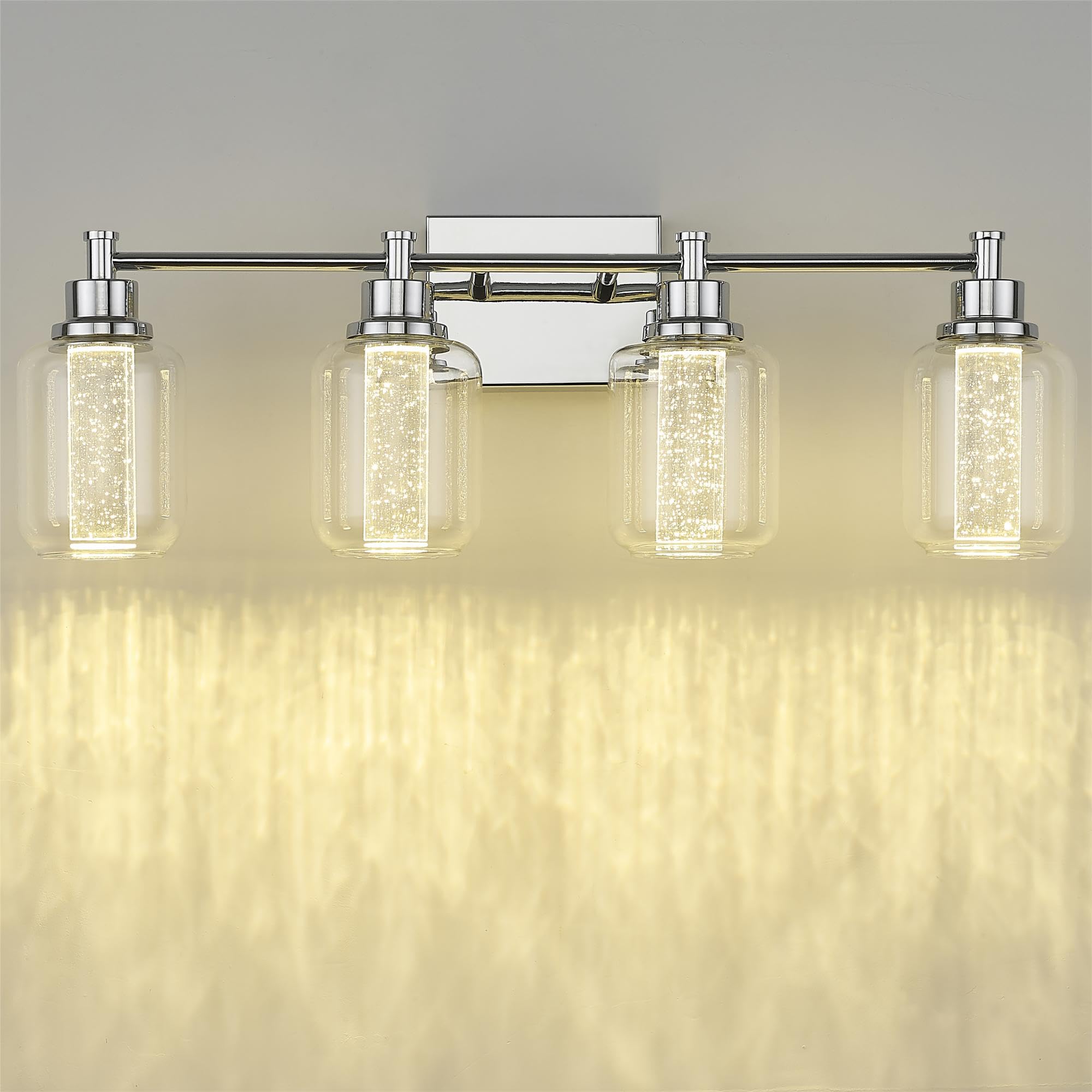 LTMATE LSZJF74B LED-4W CH JAZAVA 25.3-in 4 -Light Chrome Integrated LED Modern/contemporary Vanity light