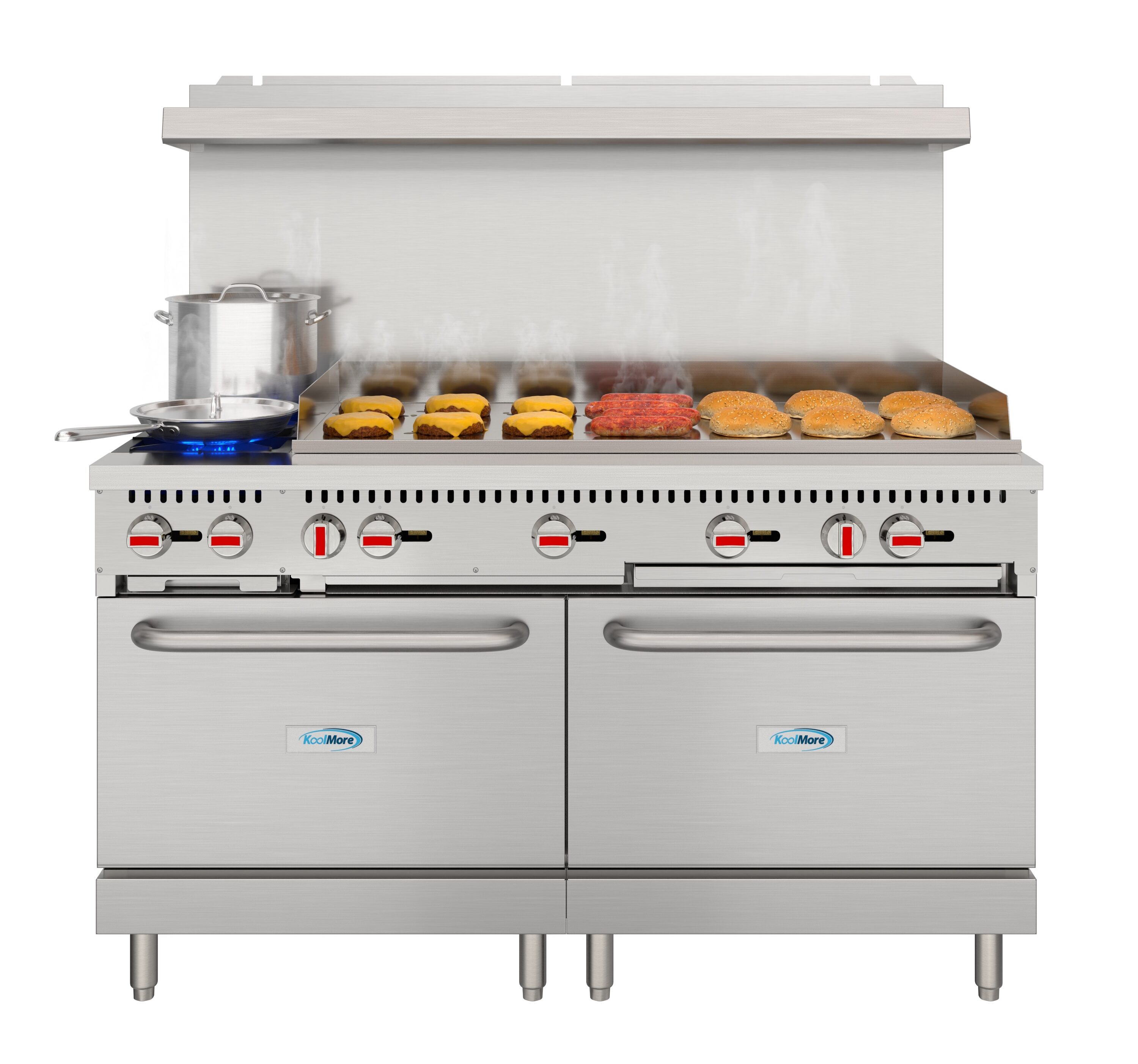 KoolMore LOW-KM-CRG482-NG Double-Oven-Gas-Ranges - View #4