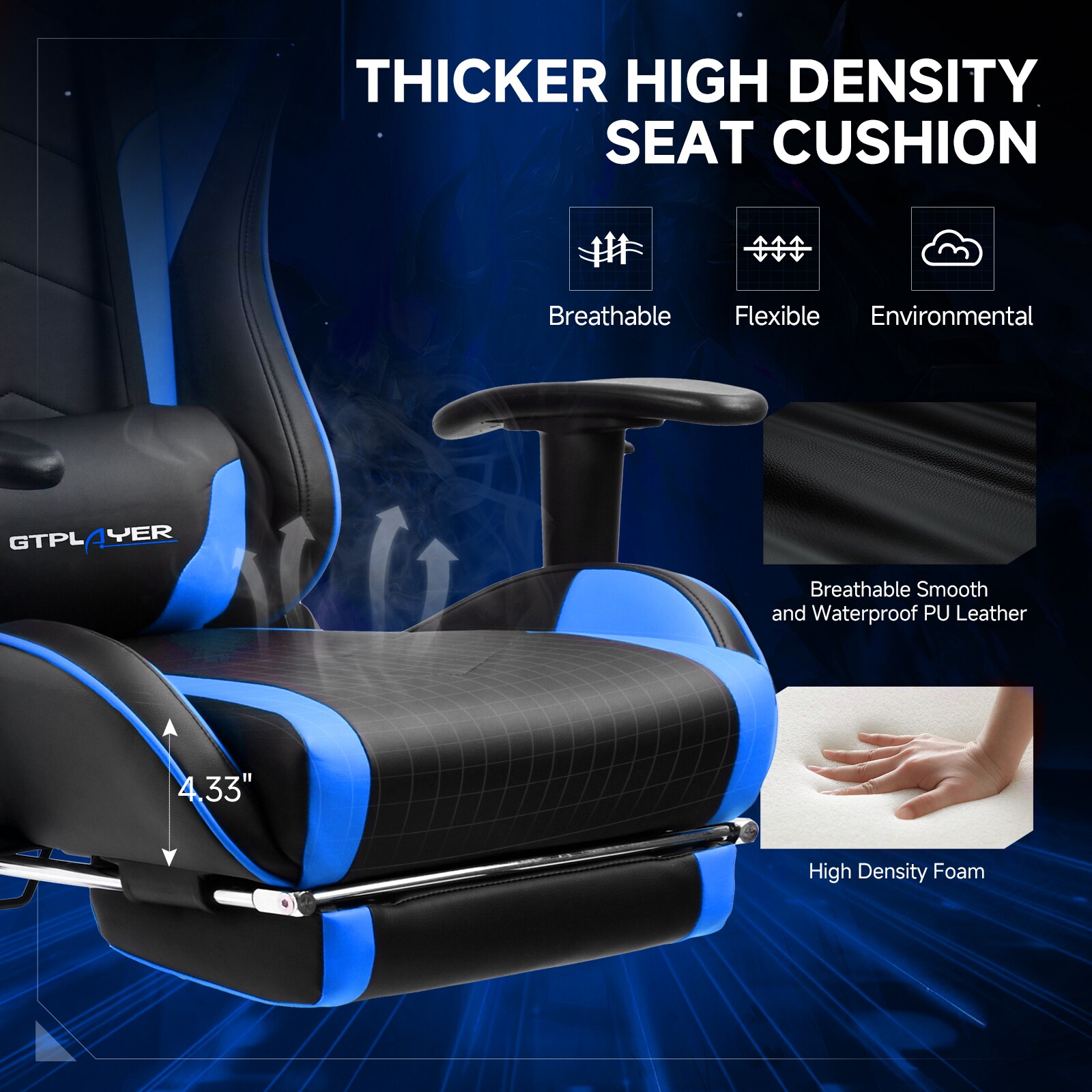 GTPLAYER LOWE'S-GT890MF-BLUE Office-Chairs - View #9