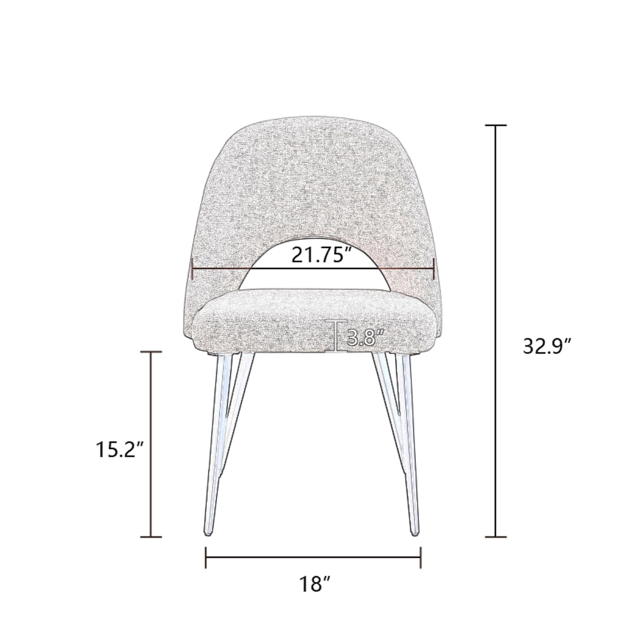 FARATI D2004DC-BEIGE Dining-Chairs - View #3