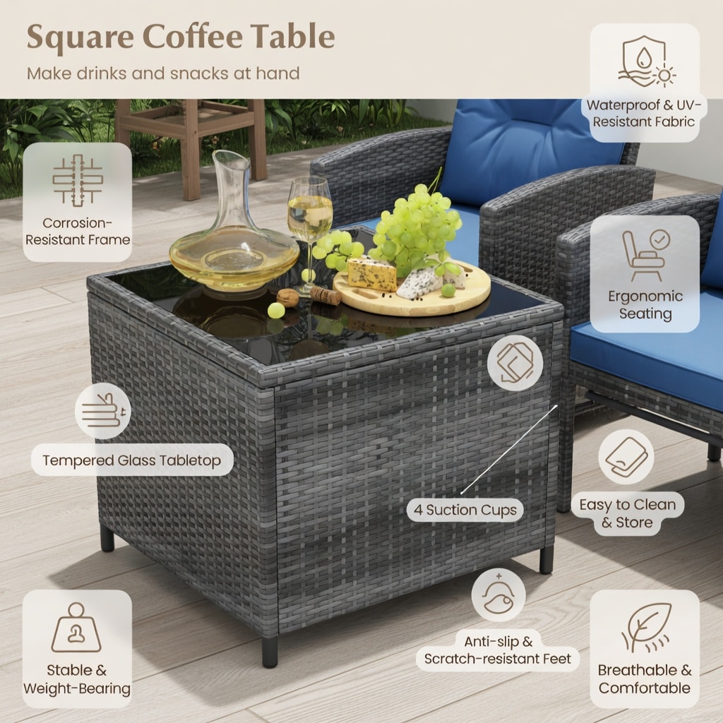 Choco Moon WYC-WQ33793-LS Patio-Conversation-Sets - View #5