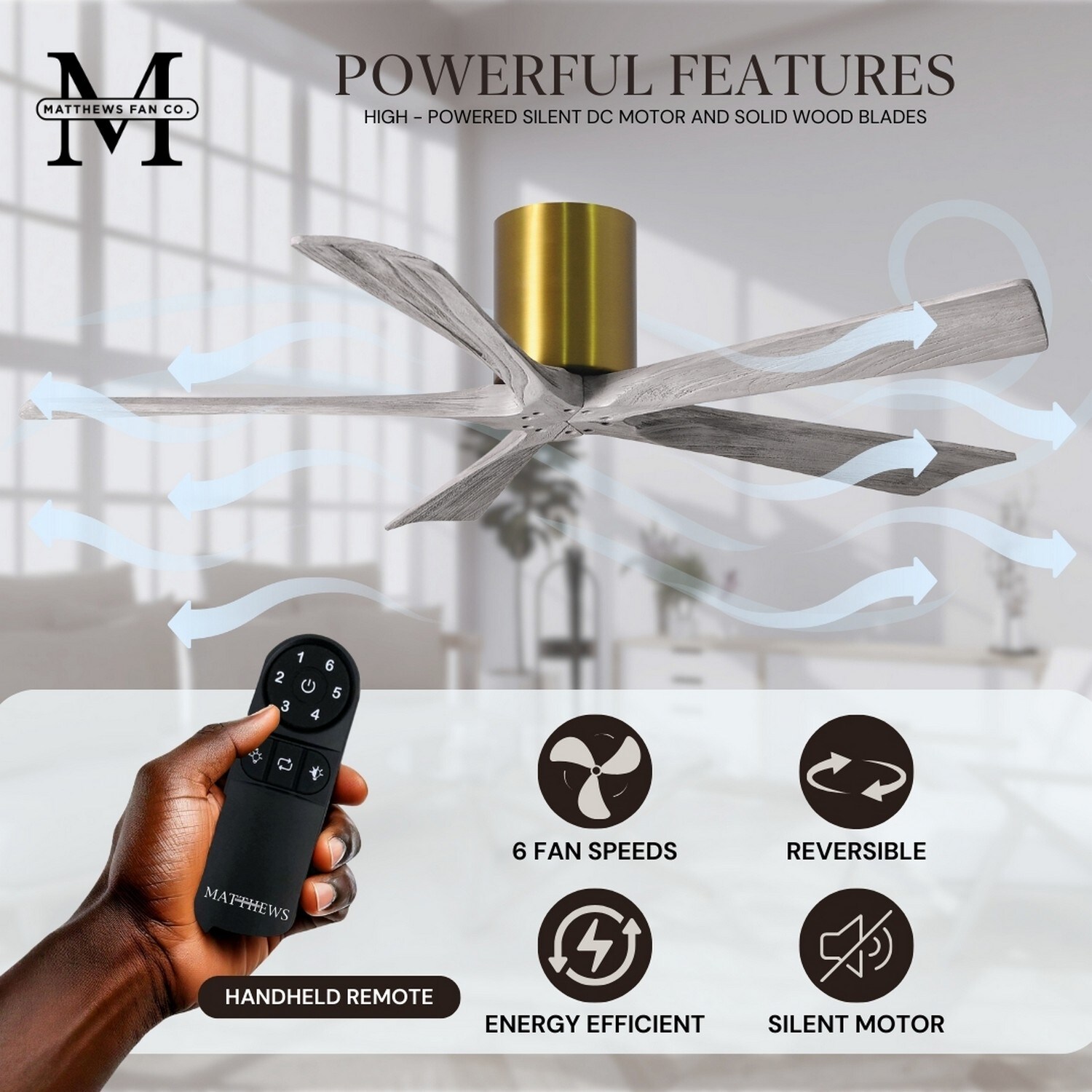 Matthews Fan Company IR5H-BRBR-BW-42 Ceiling-Fans - View #8