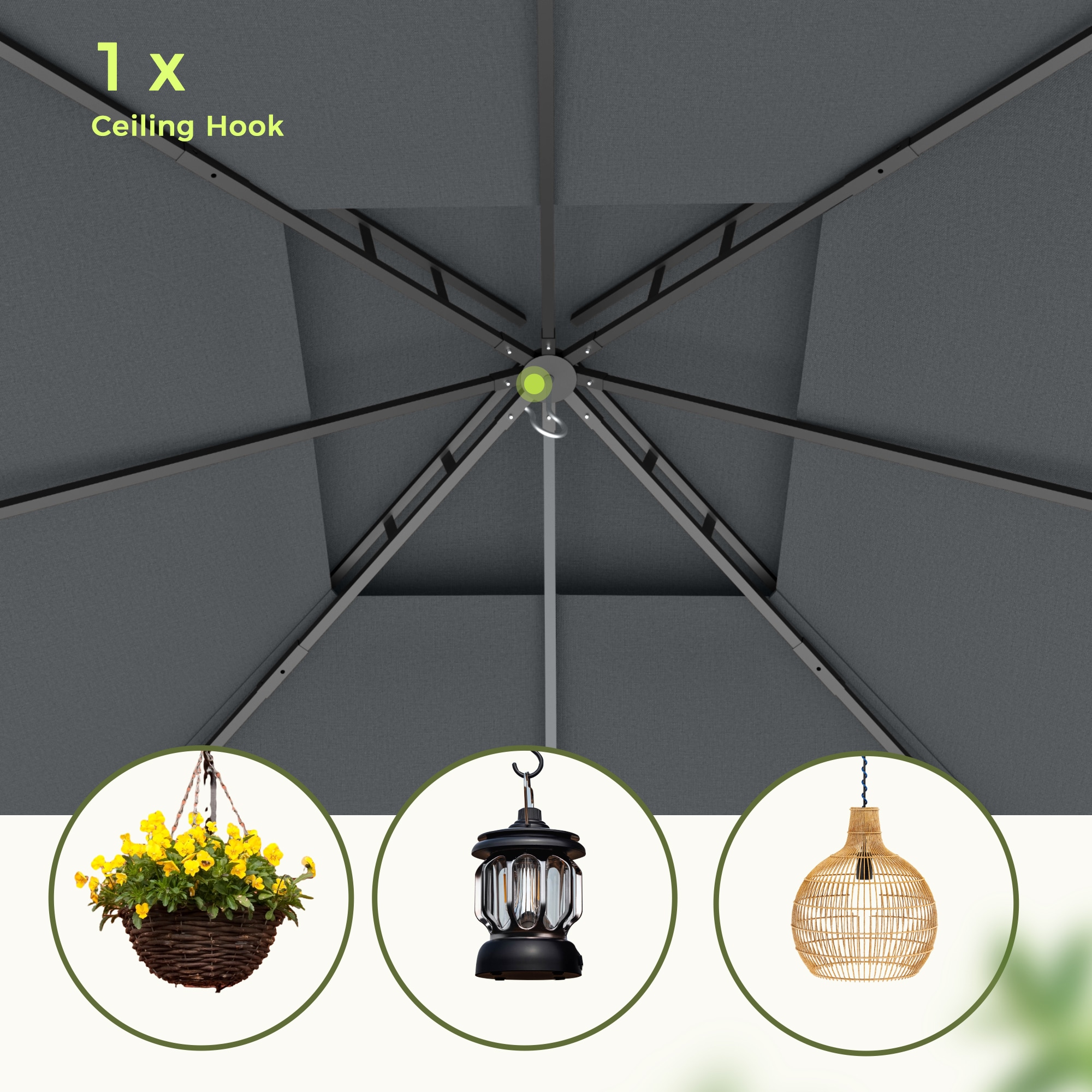  EL-ZPTYJ-1212-H-WL3 Wood-Resin-Gazebos - View #4