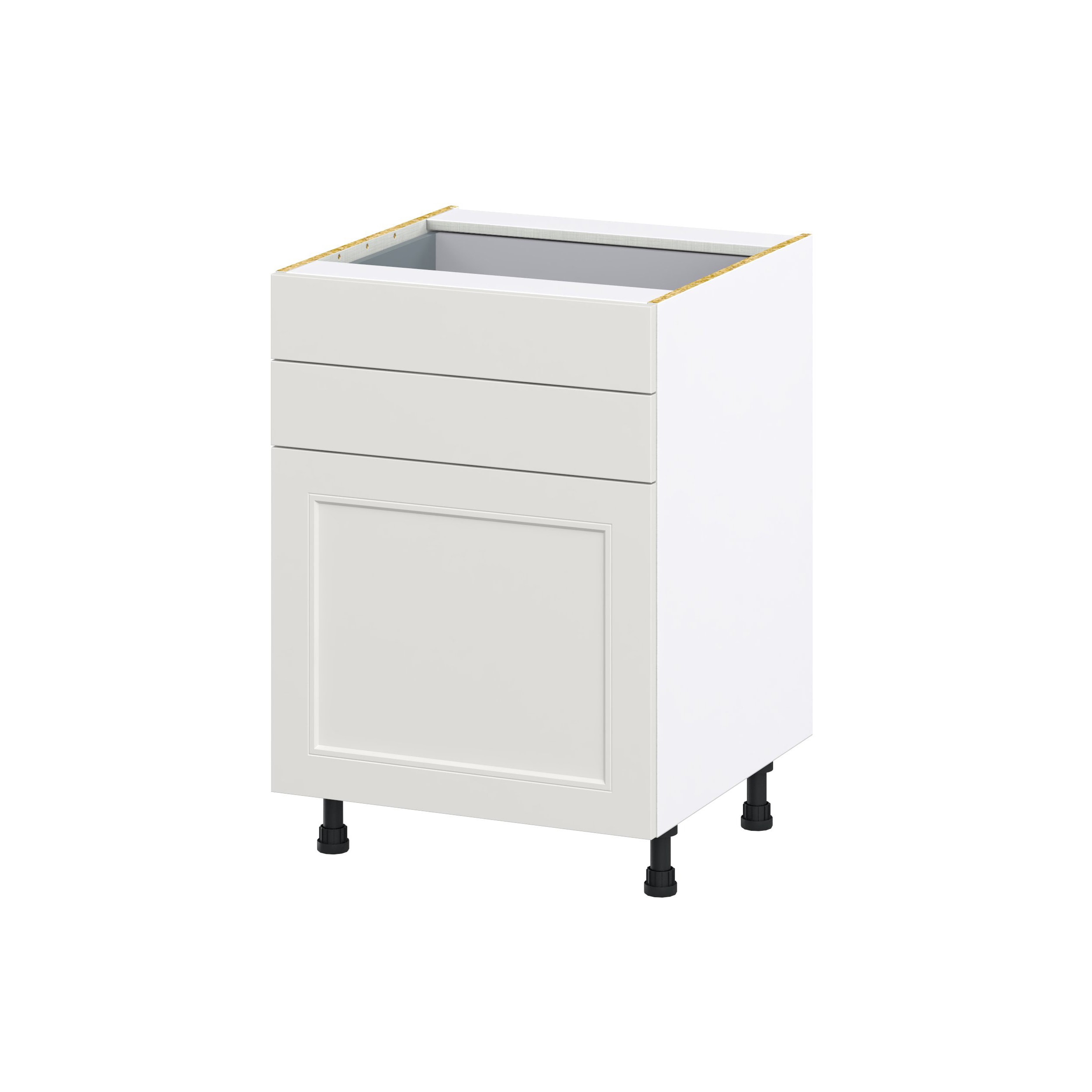 Hugo&Borg Belcourt 36-in W x 34.5-in H x 24-in D Gray Painted 2-Drawers Base Fully Assembled Cabinet (Recessed Panel Shaker Style)