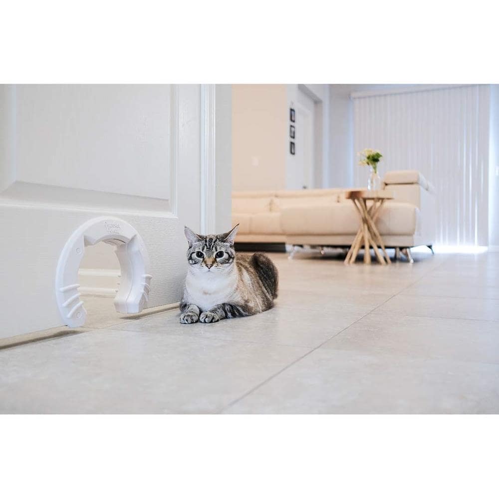 Purrfect Portal Small 25 lb or Less White Plastic Pet Door at Lowes