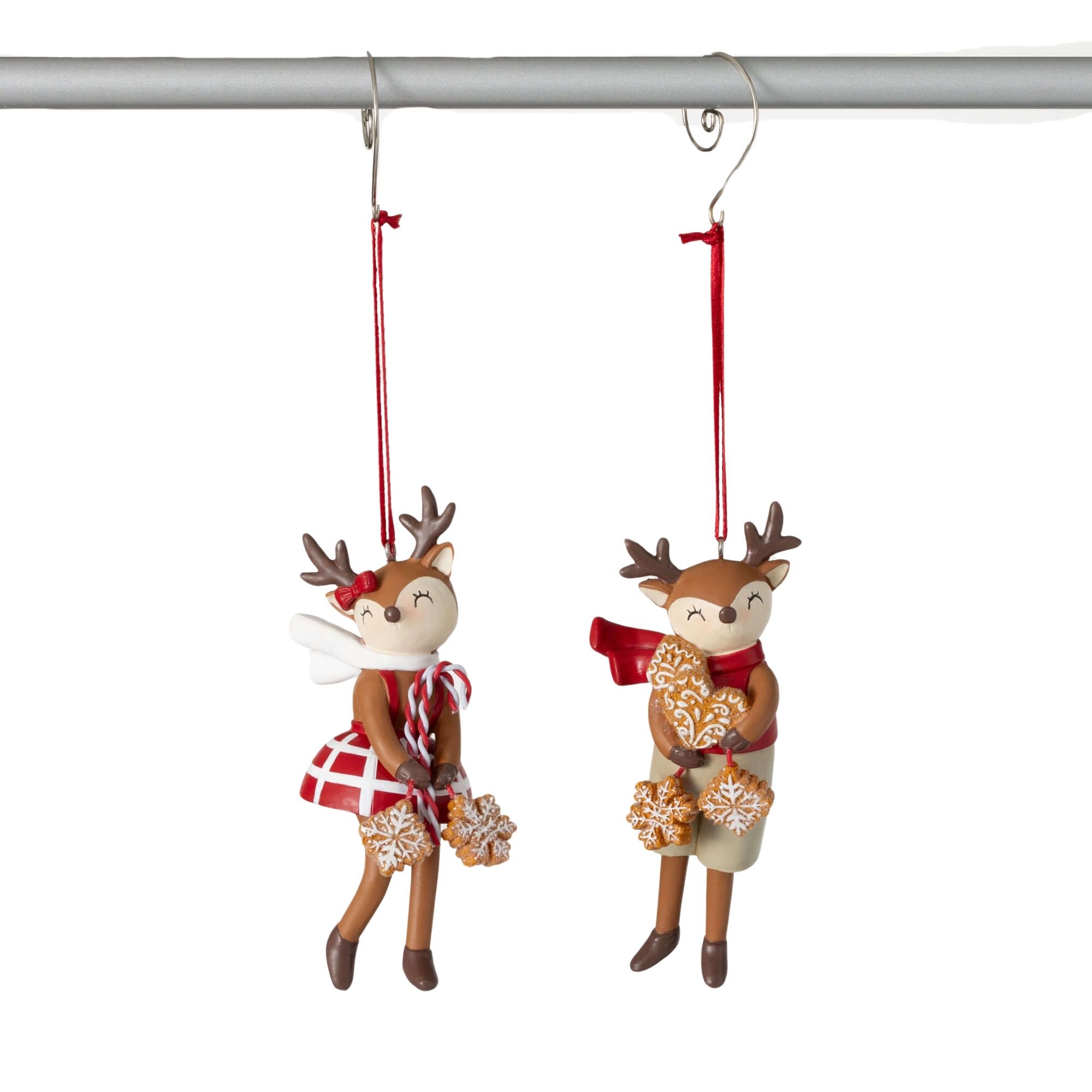 Sullivans OR10828 2 -Pack Multiple colors/finishes Reindeer Standard Indoor Ornament set