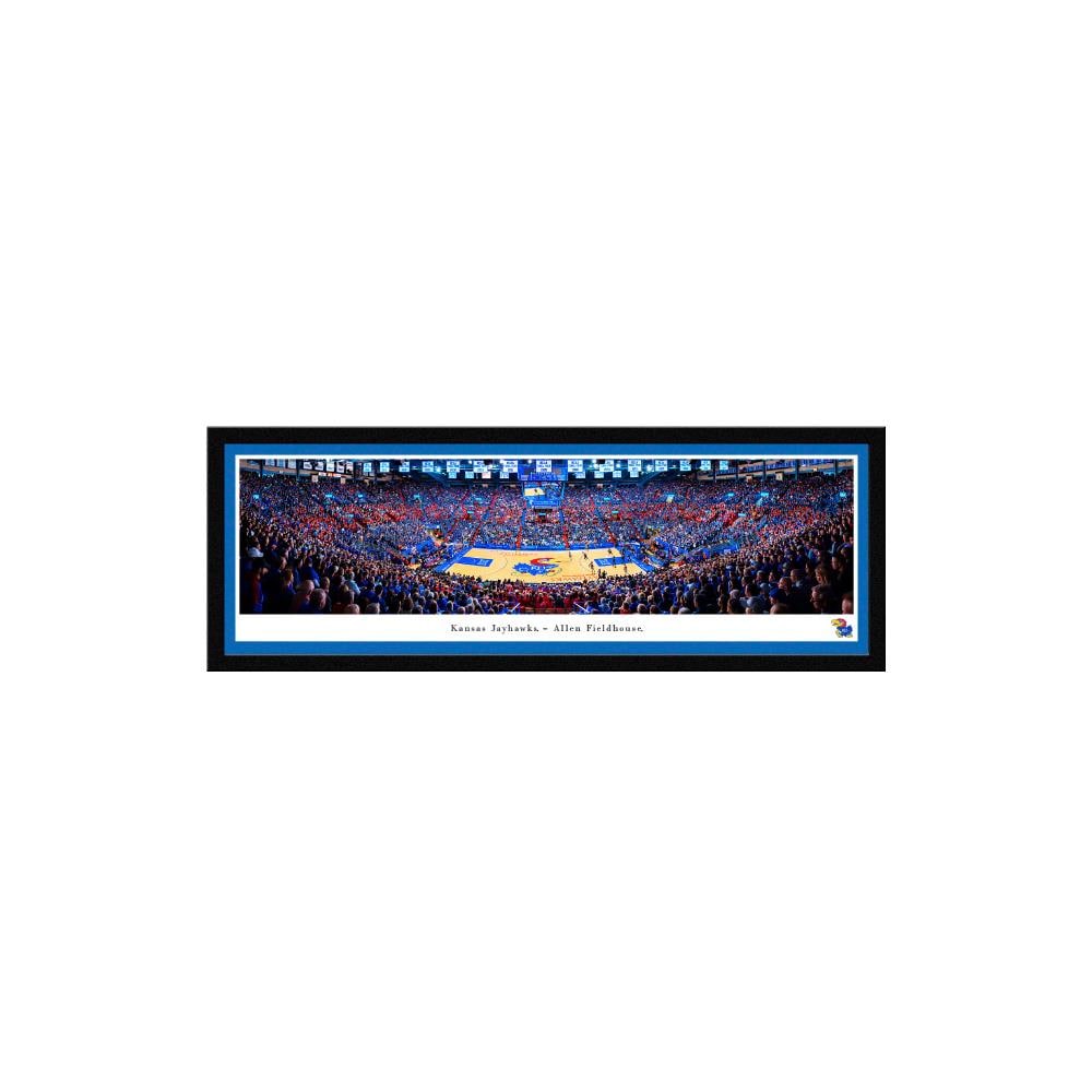 Blakeway Panoramas UKAN6M Kansas Jayhawks James Blakeway Black Metal Framed 15.5-in H x 42-in W Sports Paper Print
