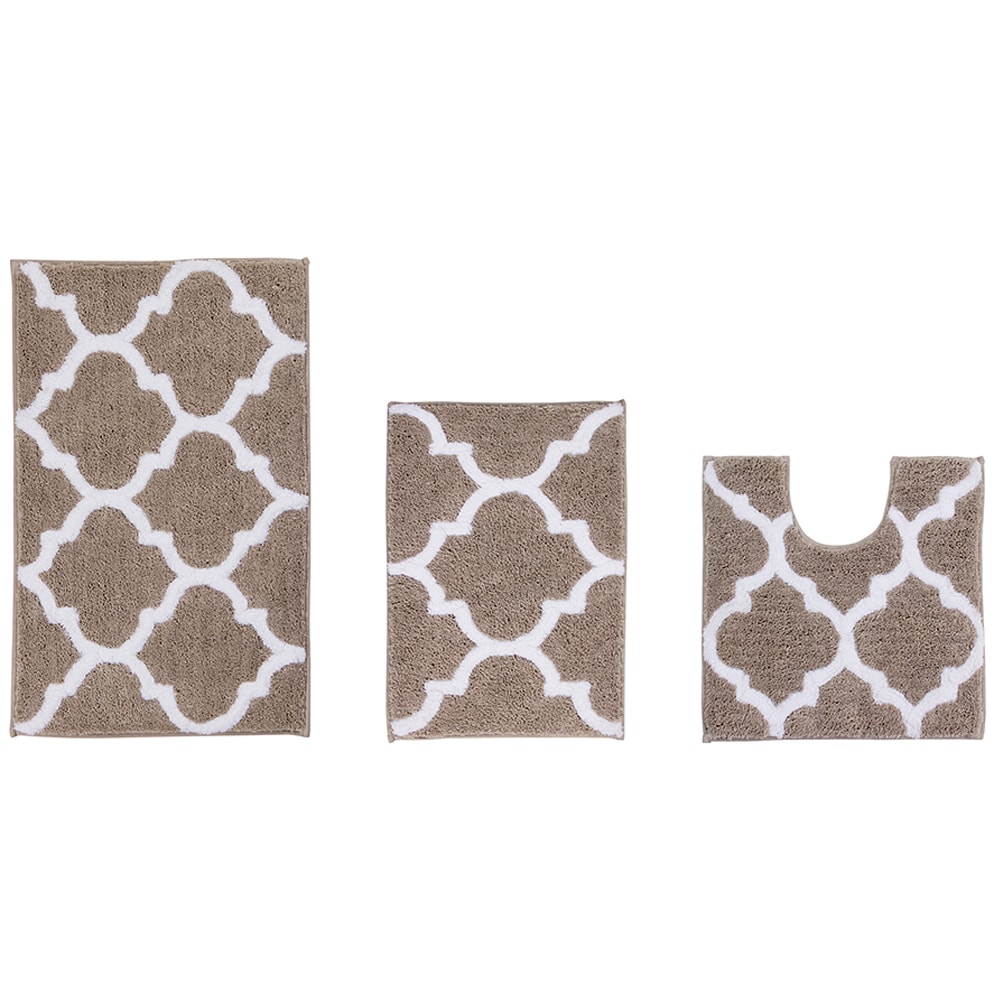 Better Trends BAMA3PC172021BE 34-Inches x 21-Inches Beige Polyester Bath rug