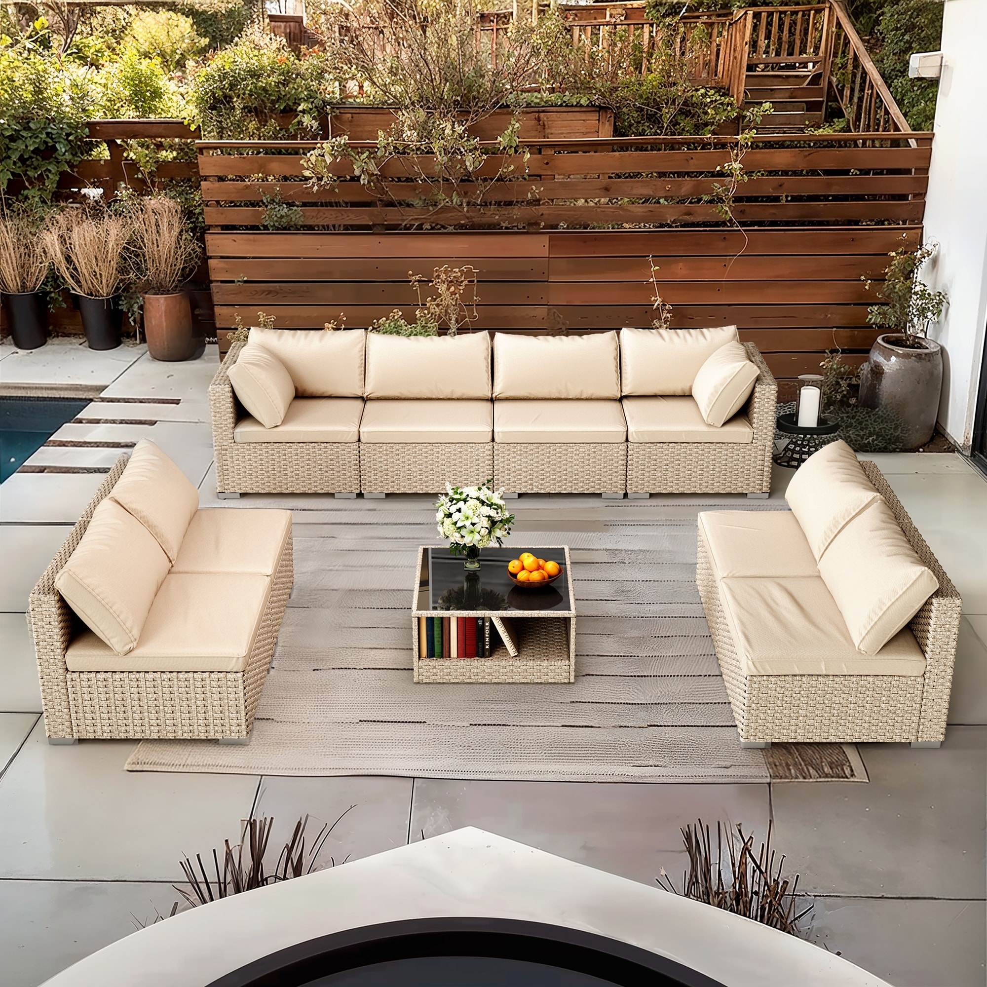 SINOFURN SYA330123BG Patio-Sofas-Daybeds - View #2
