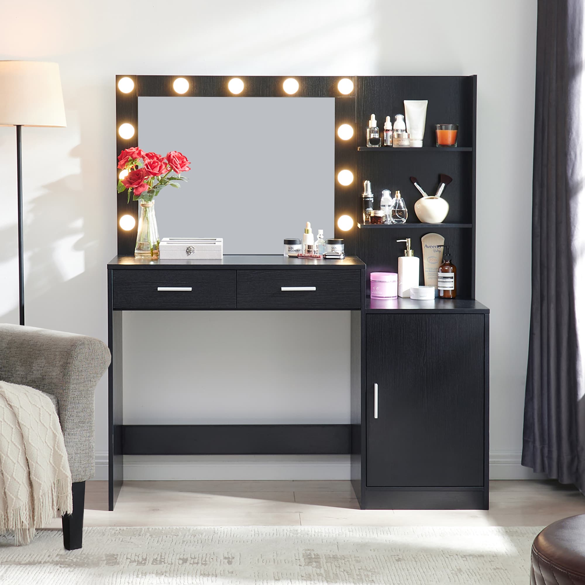 SINOFURN SYD250017WT Bedroom-Vanities - View #3