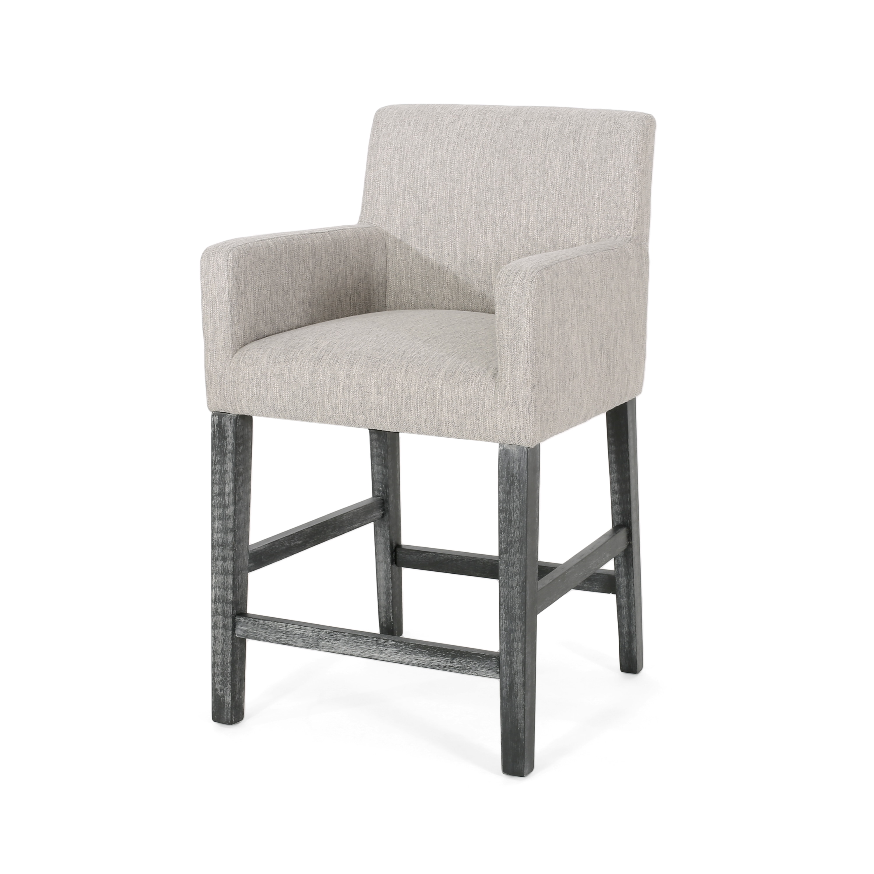 Chaparral Light Gray Upholstered Wood 26 inch Counter Stools, Set of 2