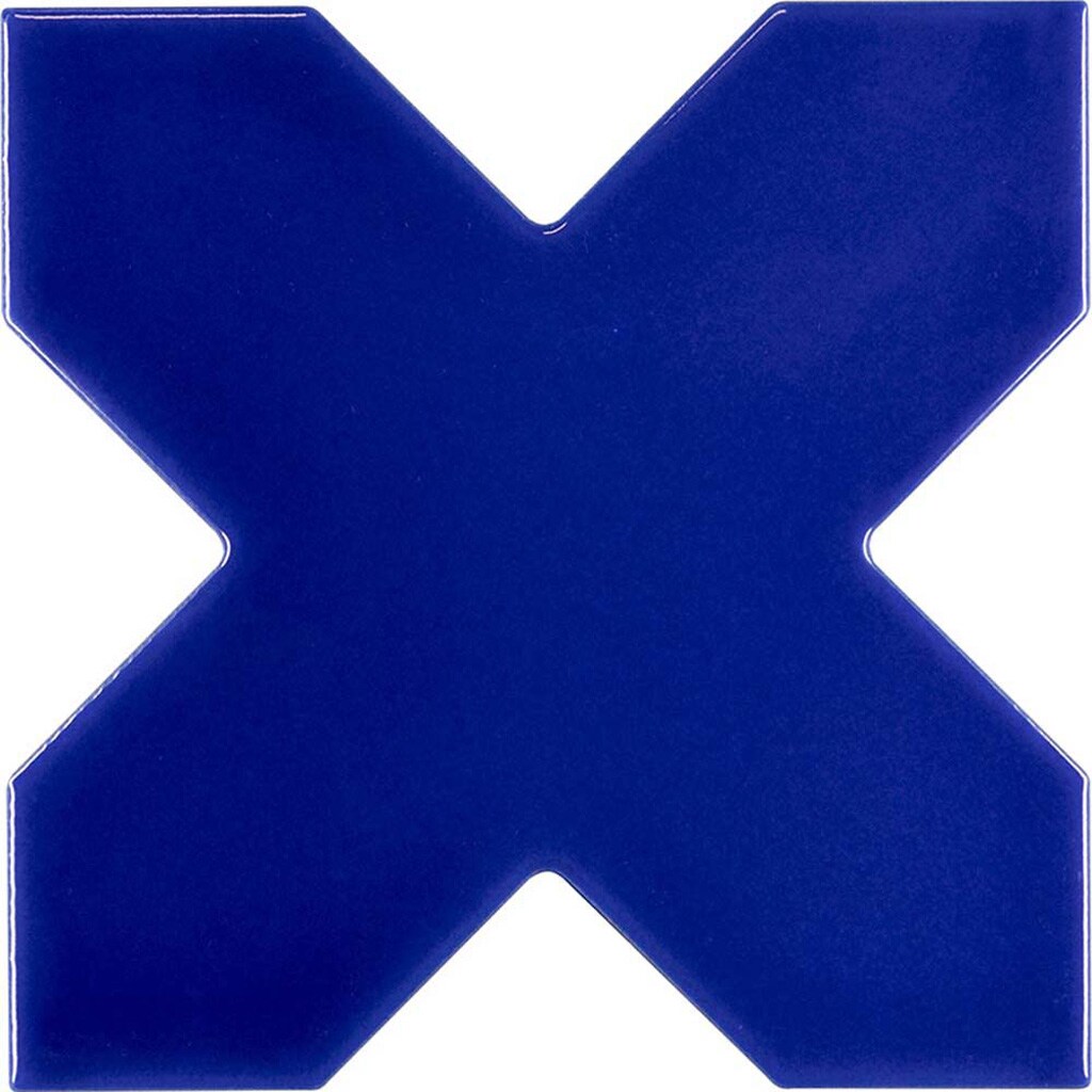 Apollo Tile APLMOR88AZCR Siena Cobalt Blue 6-in x 6-in Glossy Ceramic Stone Look Floor and Wall Tile (5.37-sq. ft/ Carton)