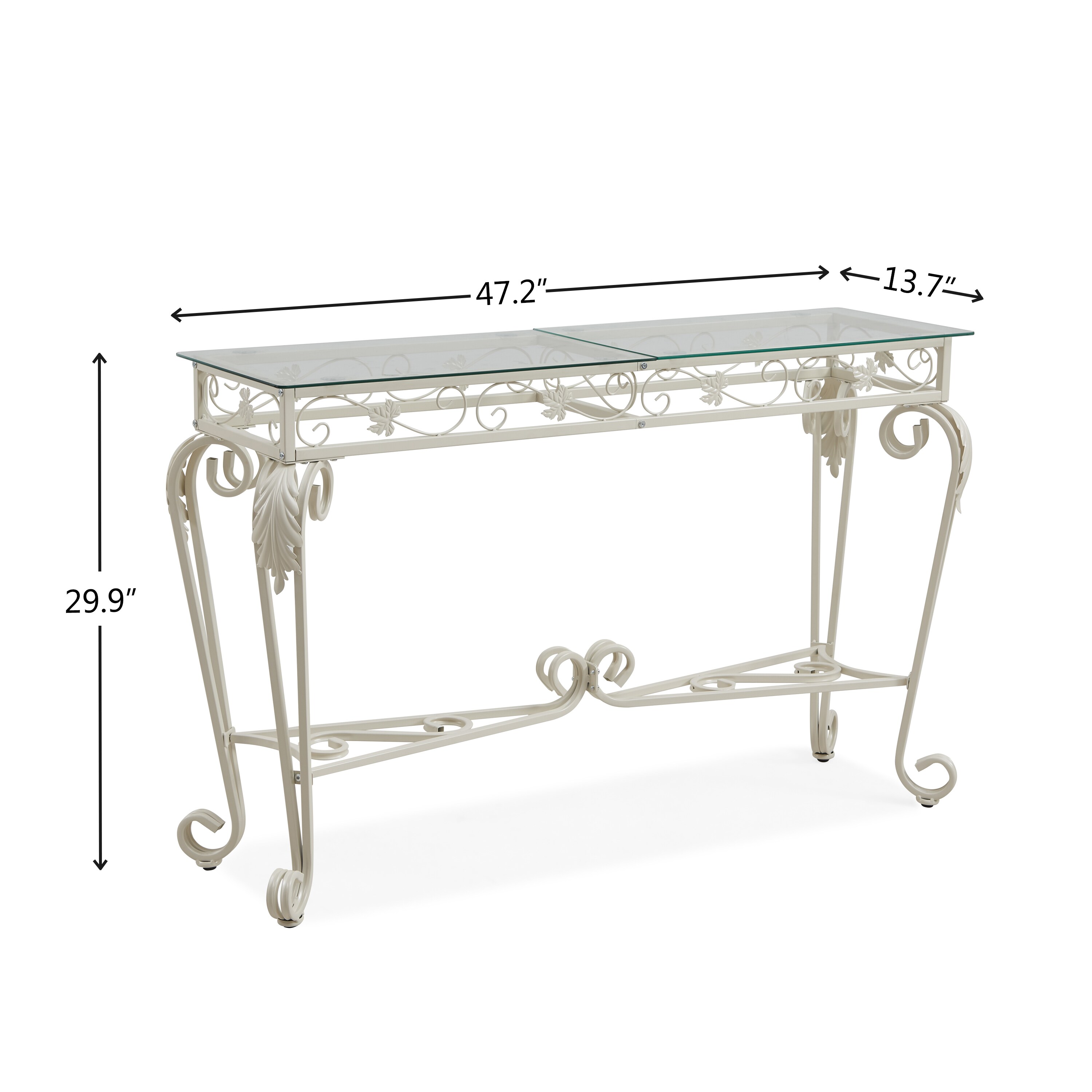 Blisstyle Modern Style Fancy Glass and Metal Table for Entrance Console ...