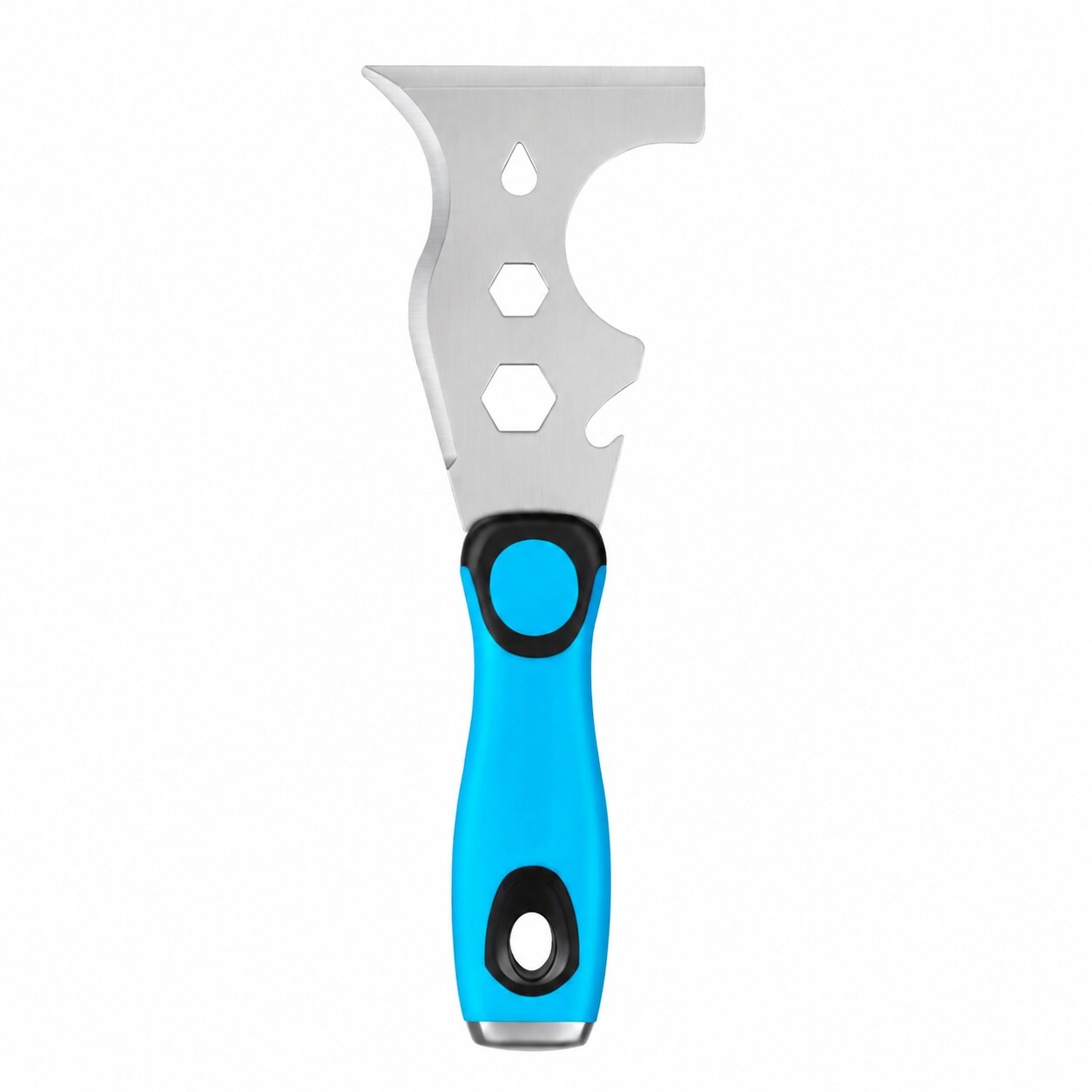 Justincity  13 in 1 Painters Tool Stainless Steel Putty Knife Scraper with Metal Hammer End for Painting Wood and Drywall