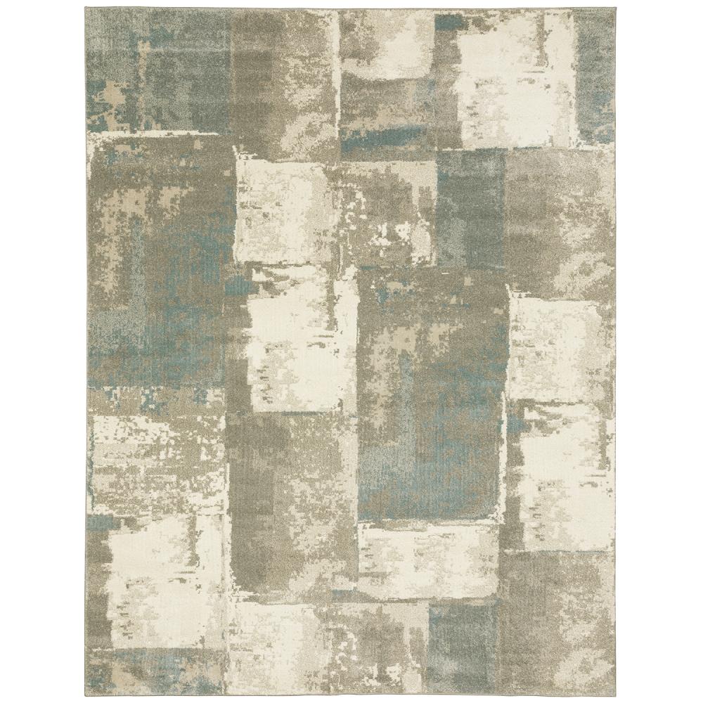 allen + roth B5502G0L Layton 10 x 13 Blue Indoor Abstract Area Rug