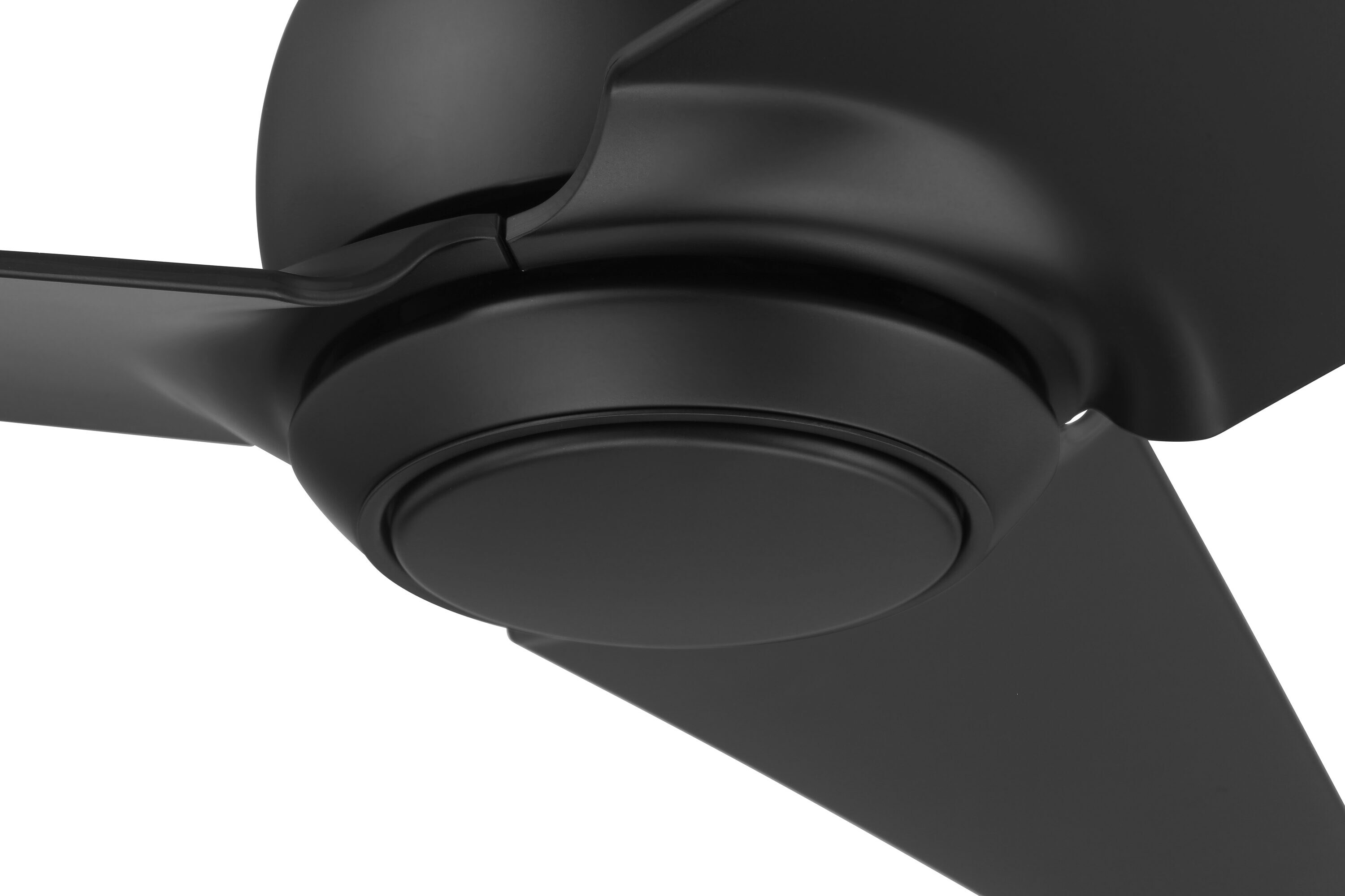 Flat Black 52'' Ceiling Fan with Frost White Glass Light