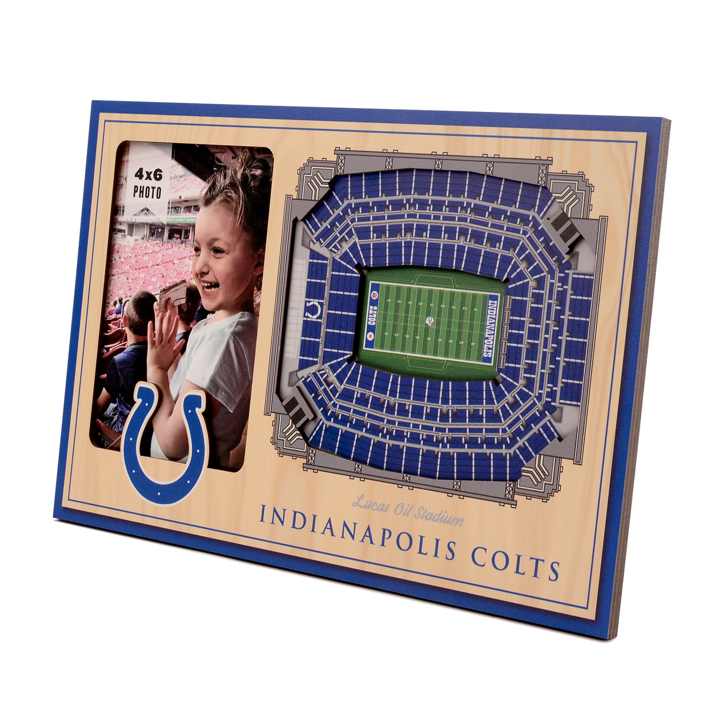 YouTheFan NFL Indianapolis Colts Wooden 8 x 32 3D Stadium Banner