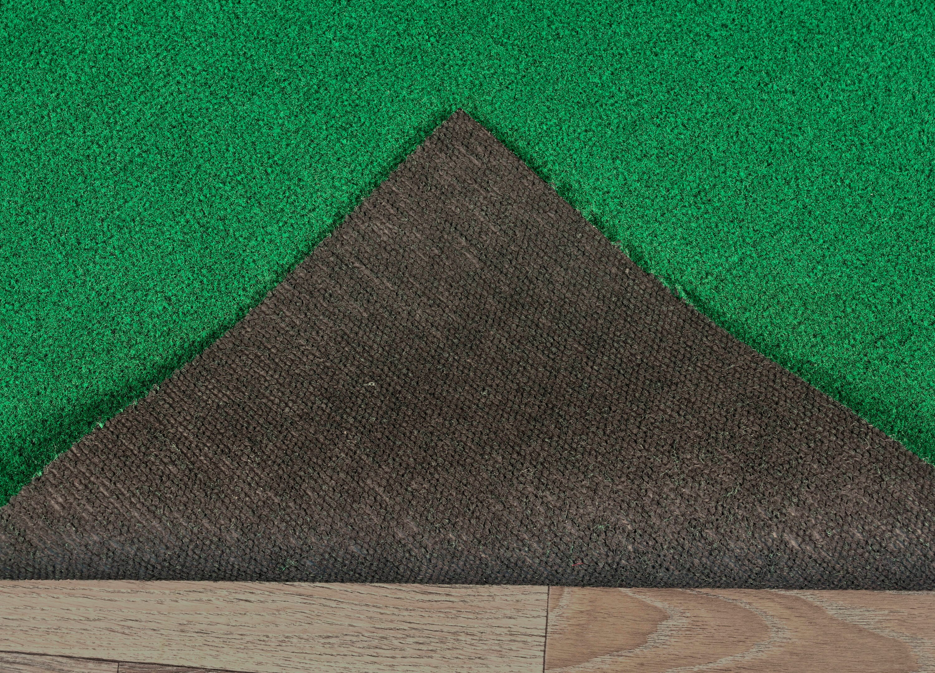 Soft Green 6' x 9' Washable Synthetic Area Rug