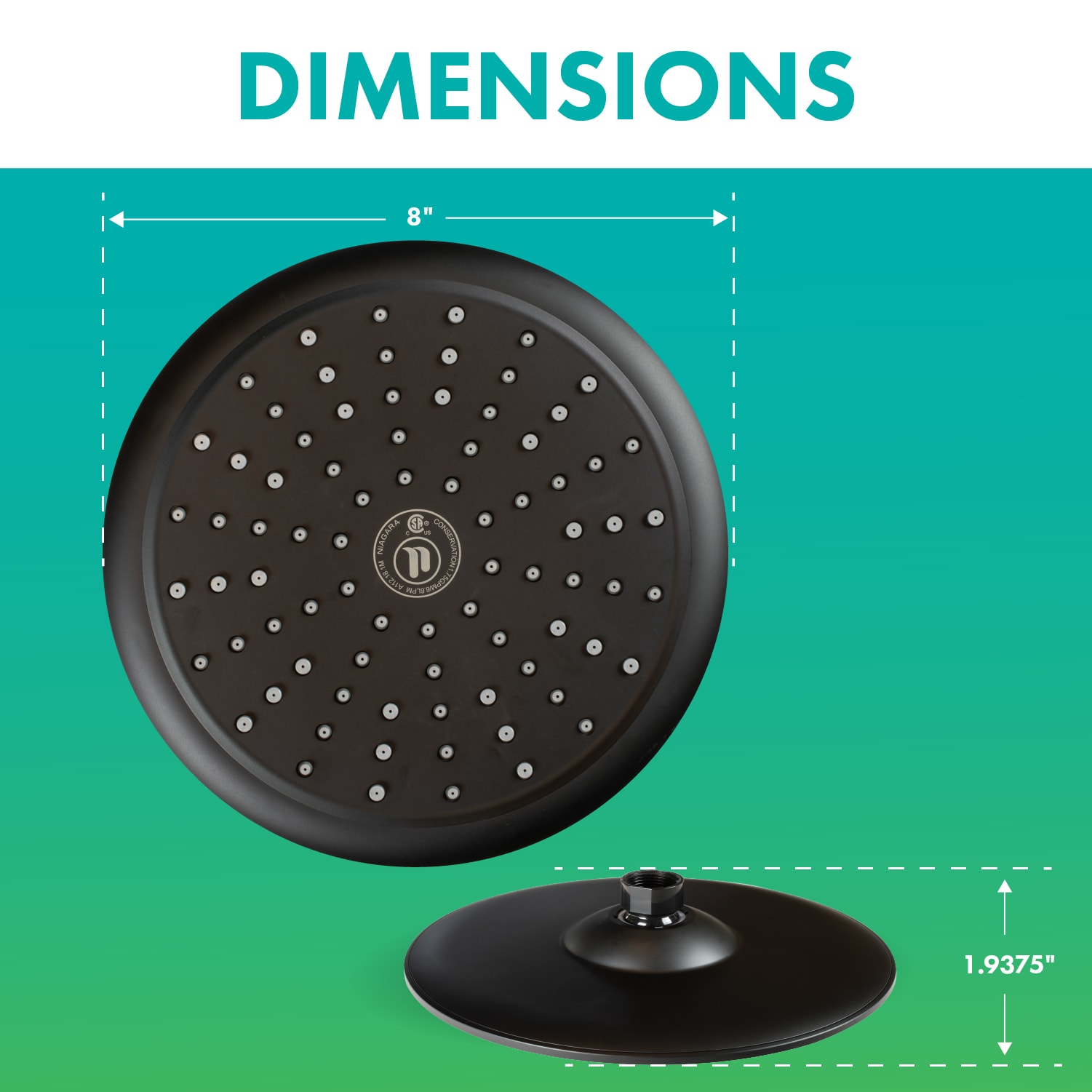 Niagara Conservation N9517MB Fixed-Showerhead - View #5